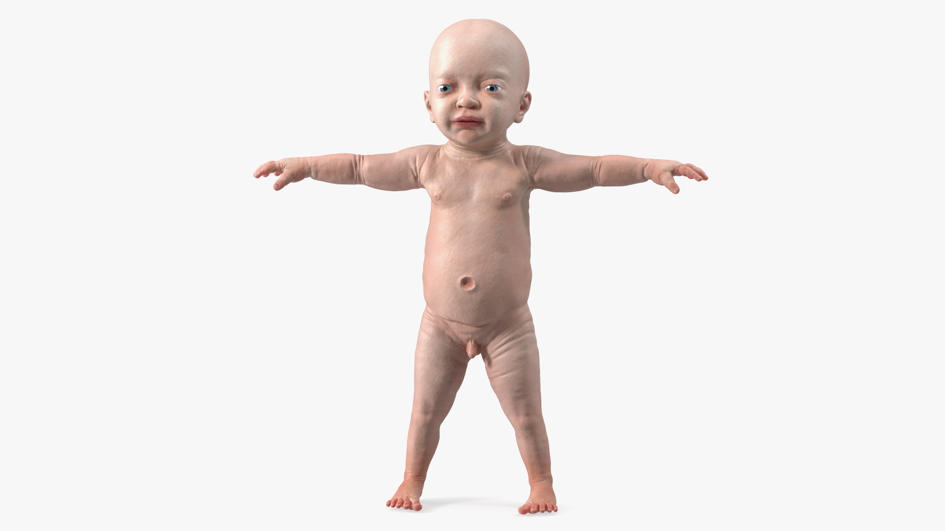 3D model Baby Boy at 8 Month Rigged for Cinema 4D