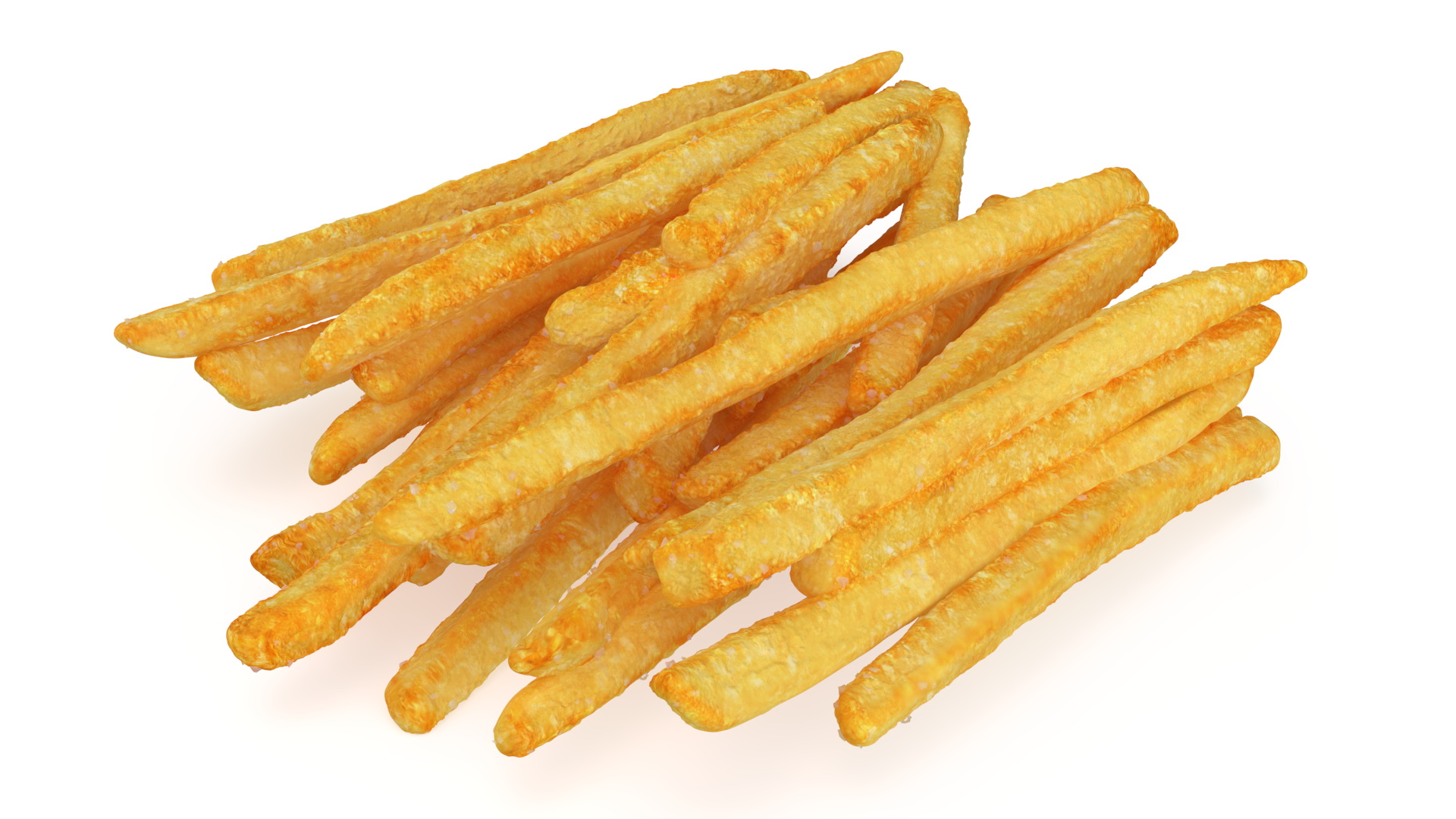 3D Air Fryer Steel with French Fries model
