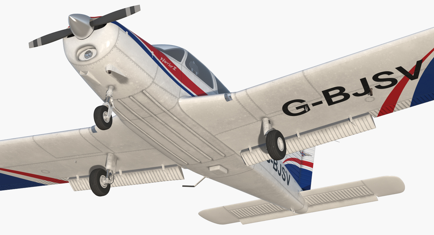 3D model Piper PA28 161 Cherokee Rigged