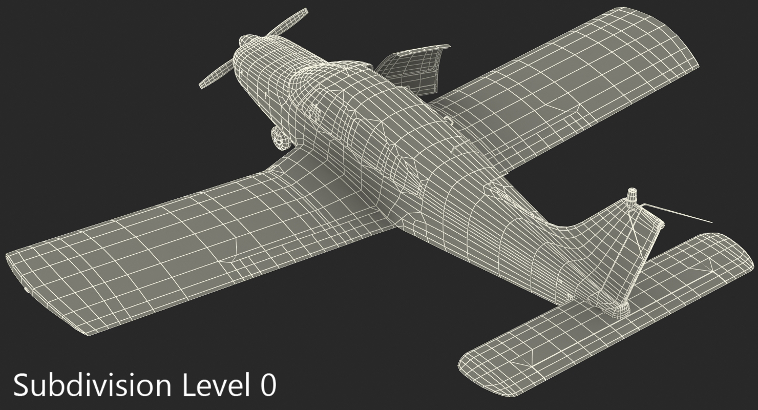 3D model Piper PA28 161 Cherokee Rigged