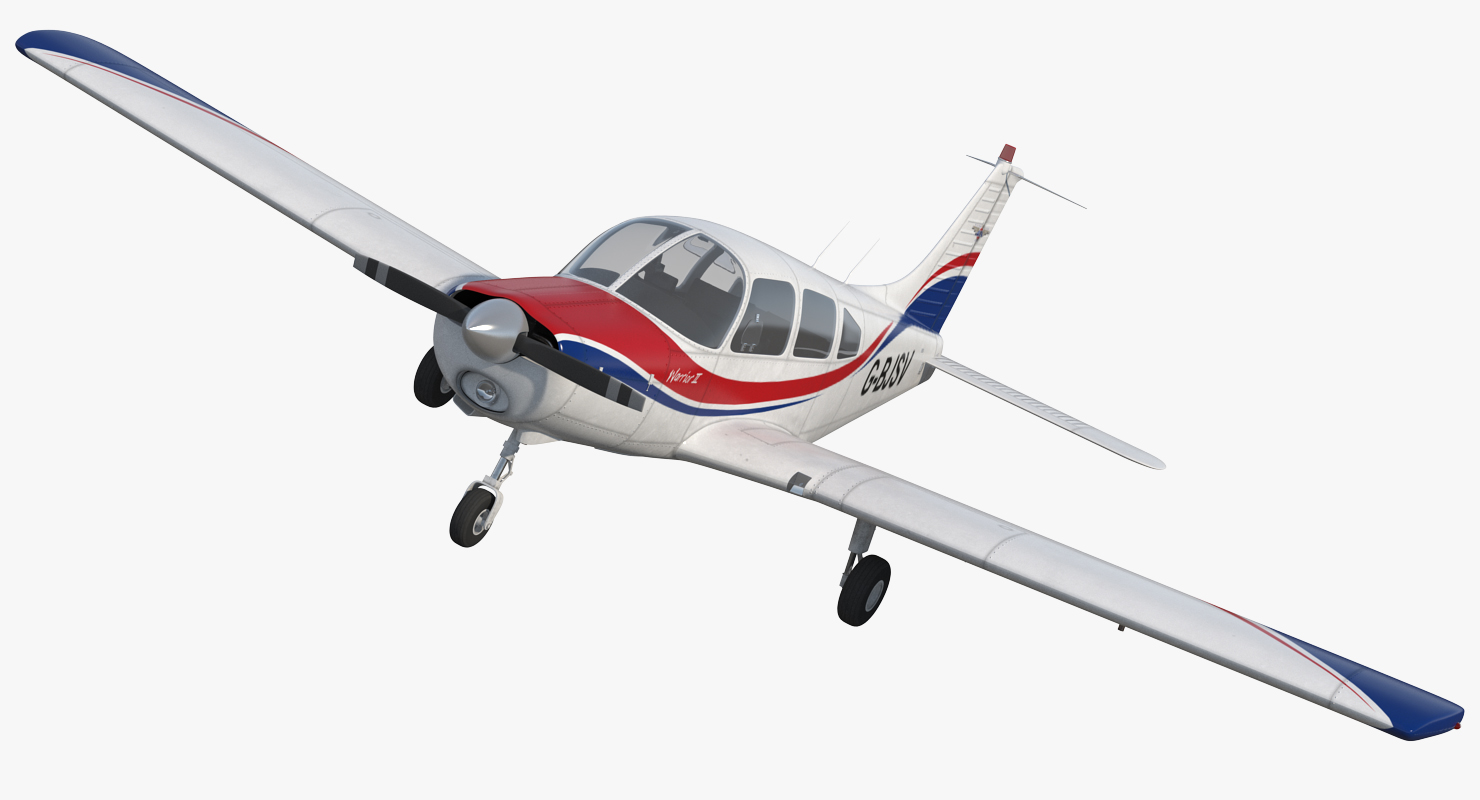 3D model Piper PA28 161 Cherokee Rigged