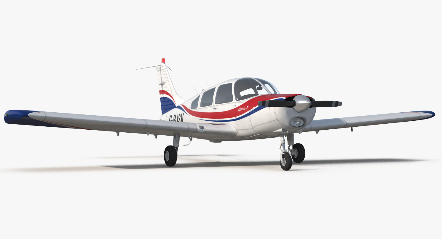 3D model Piper PA28 161 Cherokee Rigged