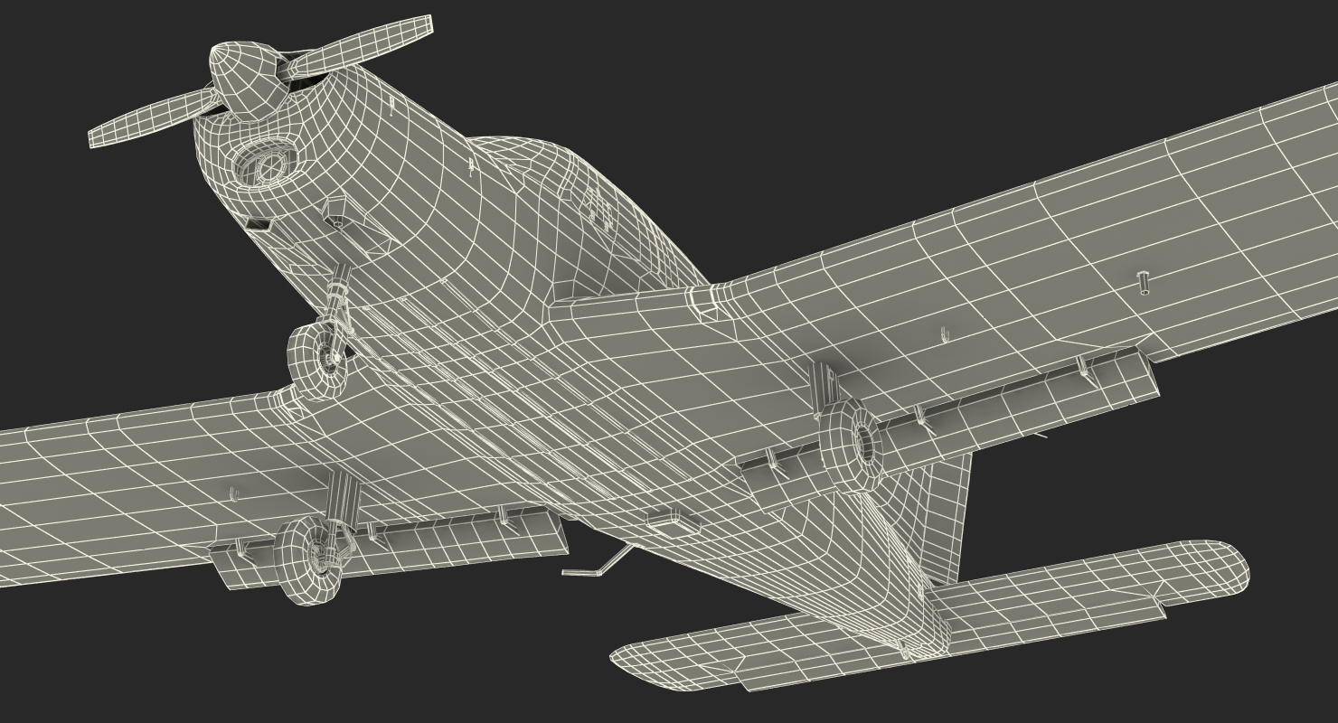 3D model Piper PA28 161 Cherokee Rigged