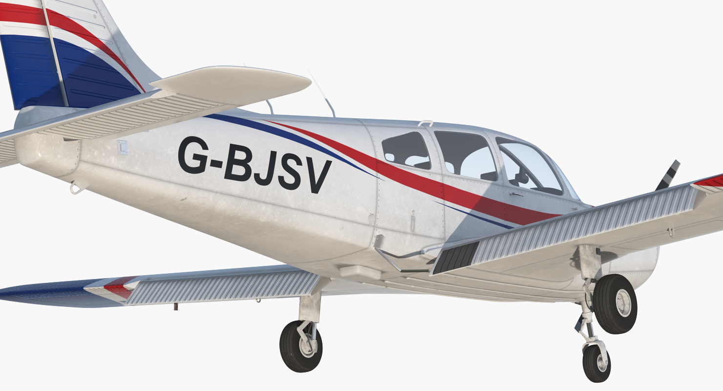 3D model Piper PA28 161 Cherokee Rigged