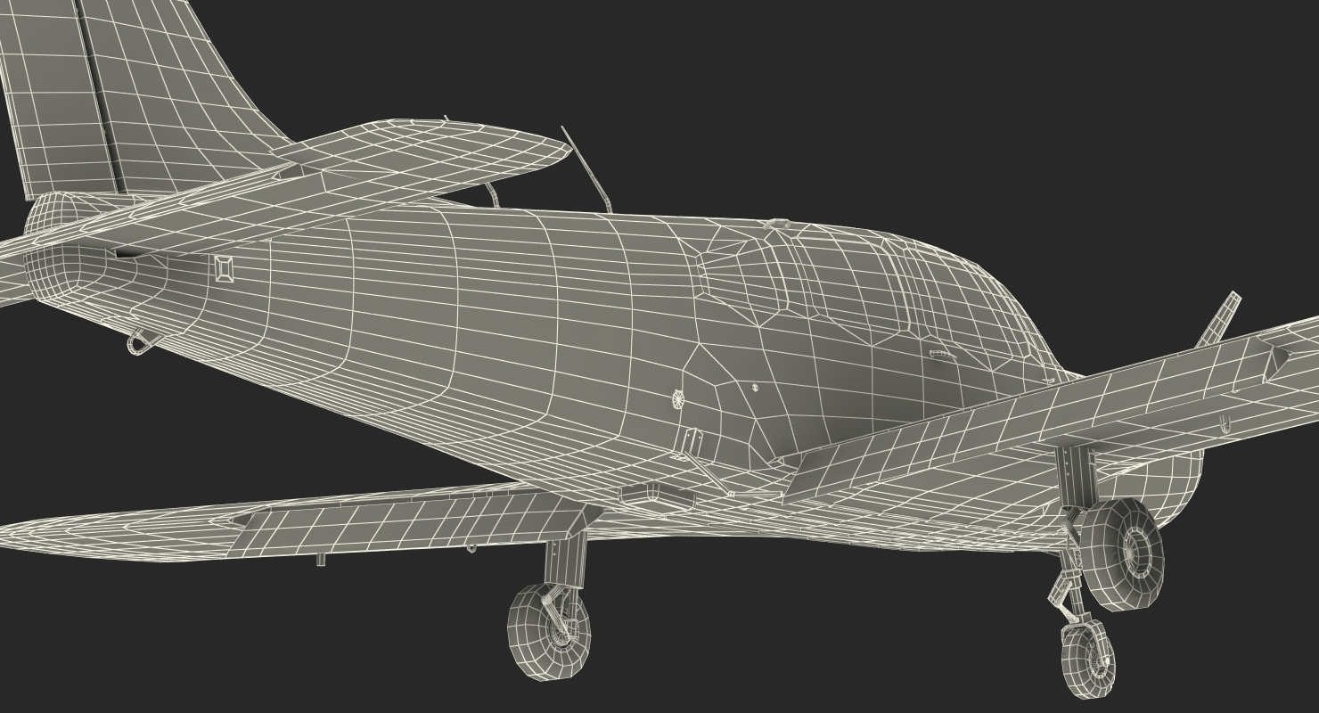 3D model Piper PA28 161 Cherokee Rigged