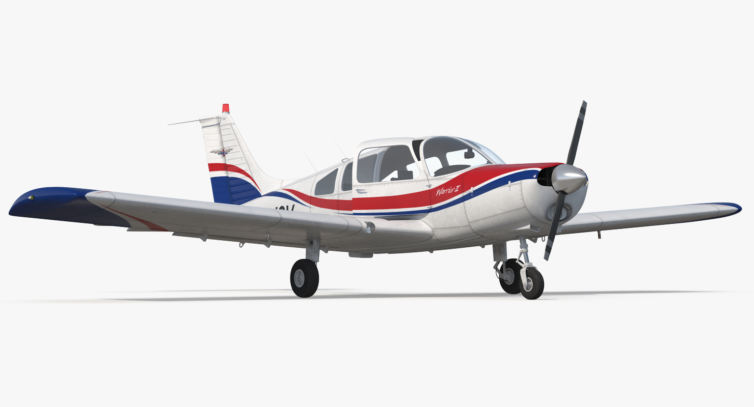 3D model Piper PA28 161 Cherokee Rigged