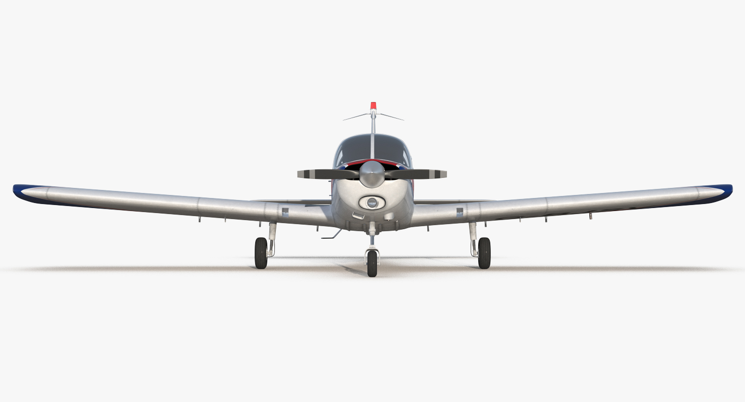 3D model Piper PA28 161 Cherokee Rigged