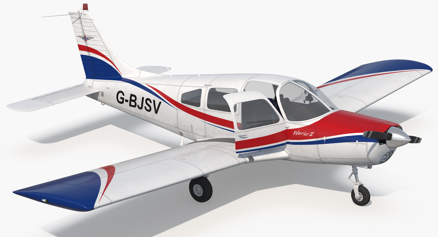 3D model Piper PA28 161 Cherokee Rigged