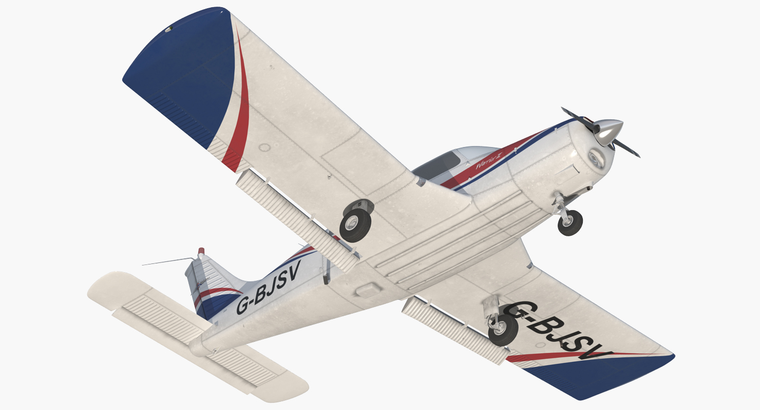 3D model Piper PA28 161 Cherokee Rigged