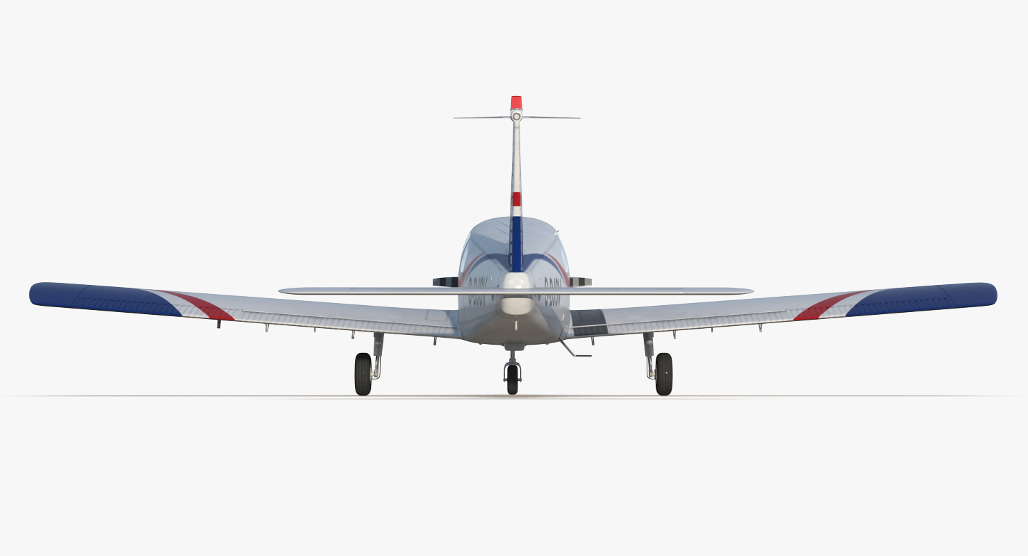 3D model Piper PA28 161 Cherokee Rigged