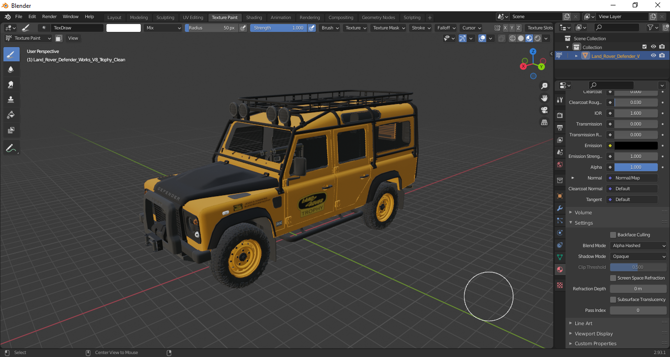 3D Land Rover Defender Works V8 Trophy Clean