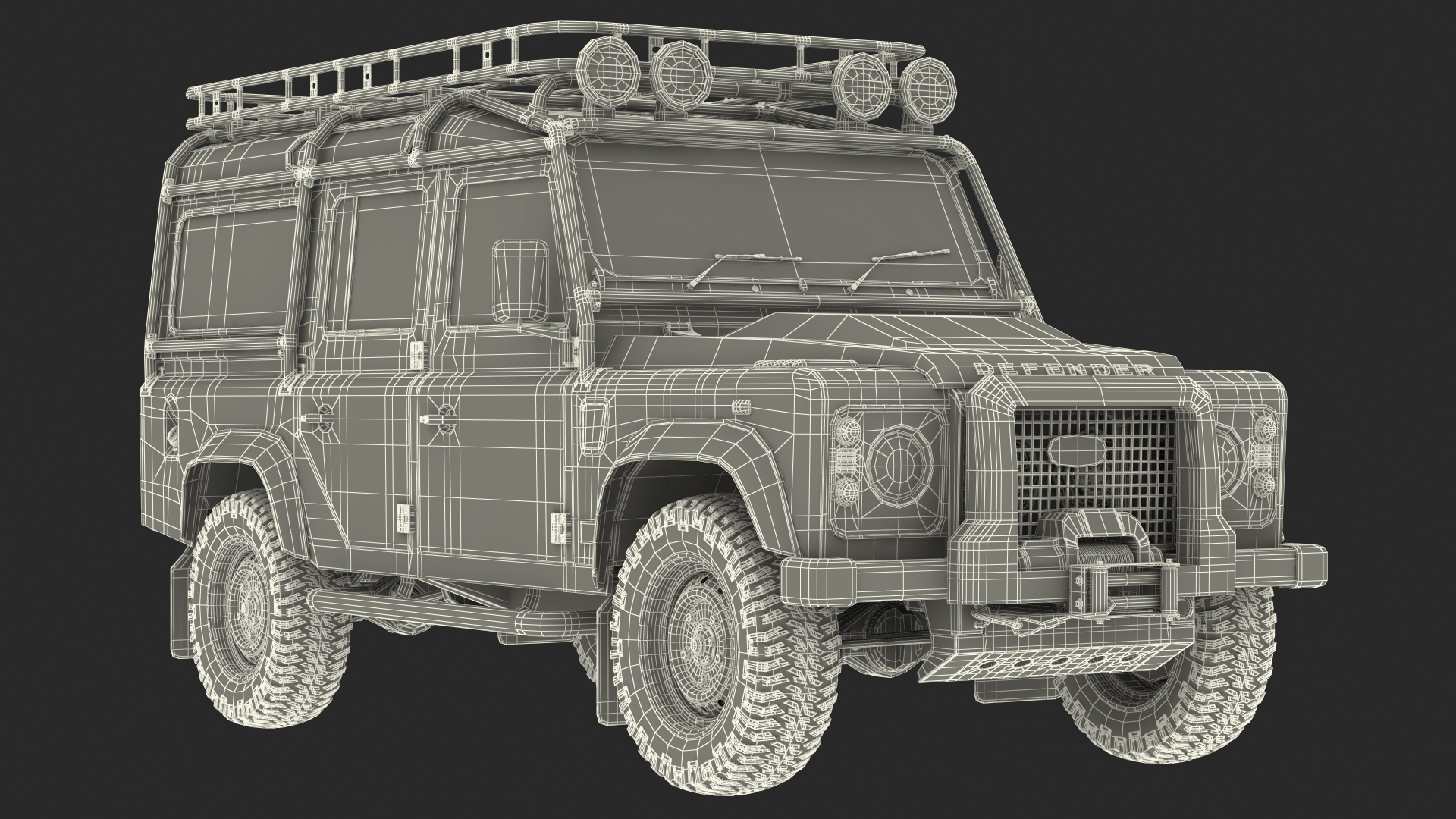 3D Land Rover Defender Works V8 Trophy Clean