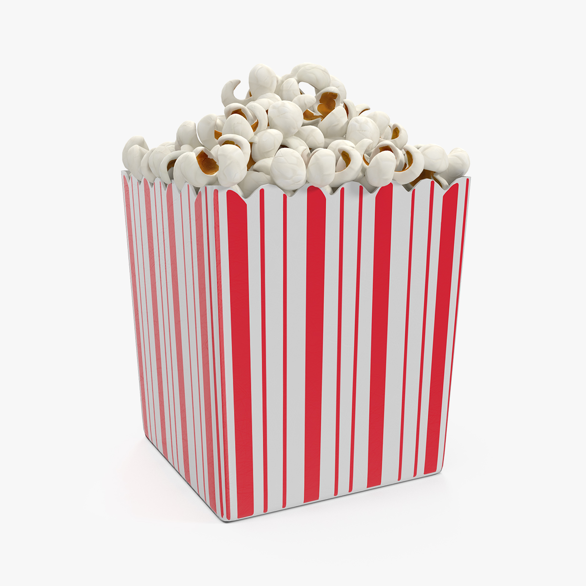 Paper Popcorn Container 3D Model