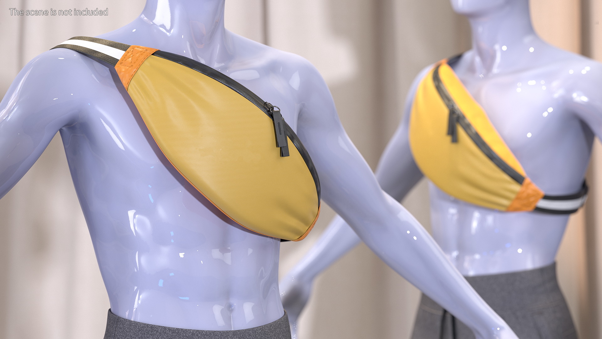 Sport Waist Bag Orange 3D