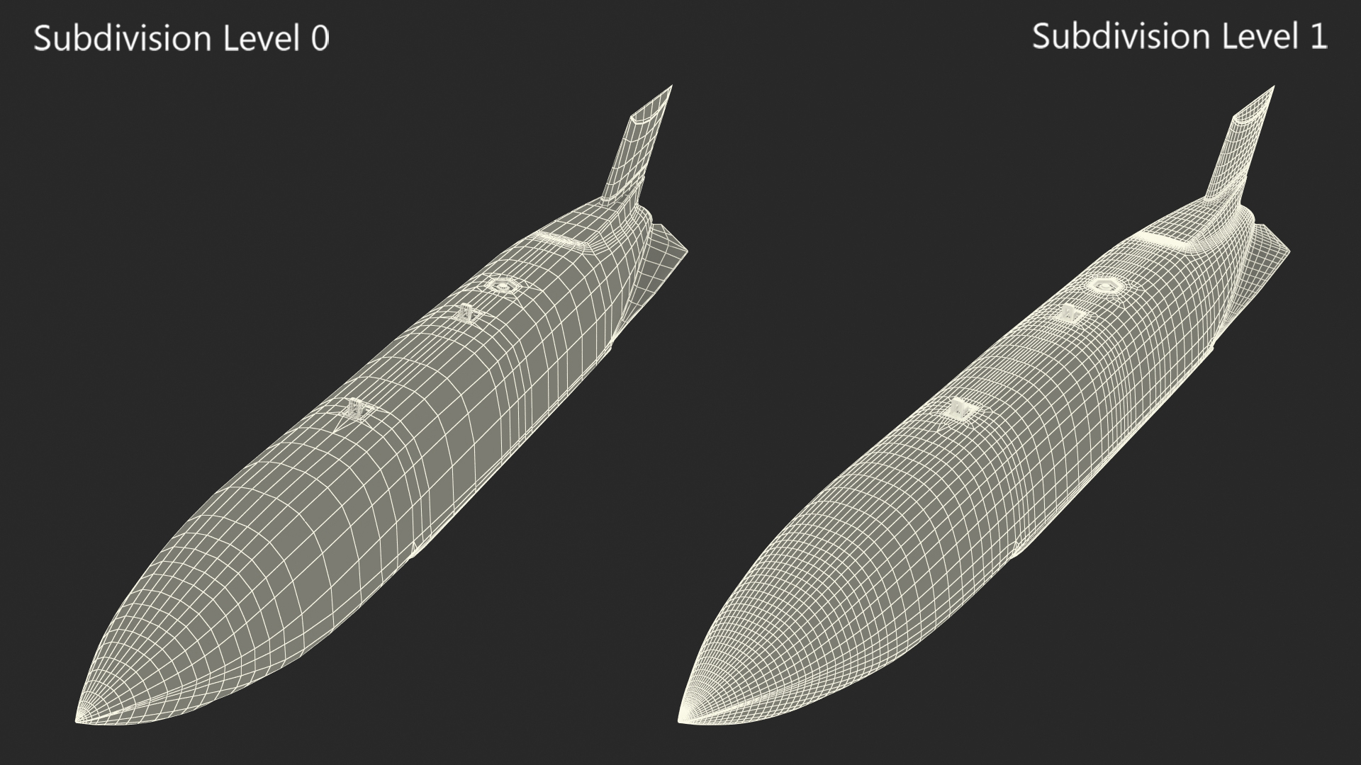Air-Launched Cruise Missile Rigged 3D model