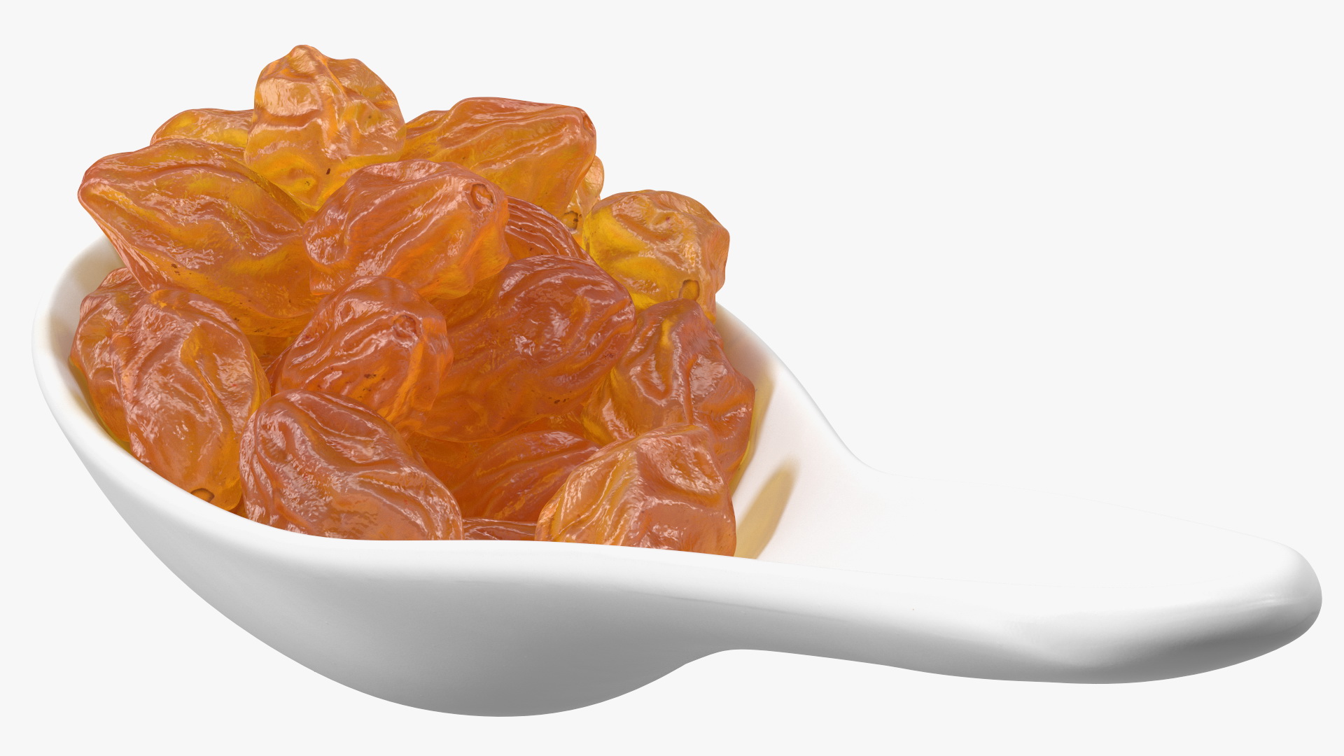 3D model Golden Raisins in a Spoon