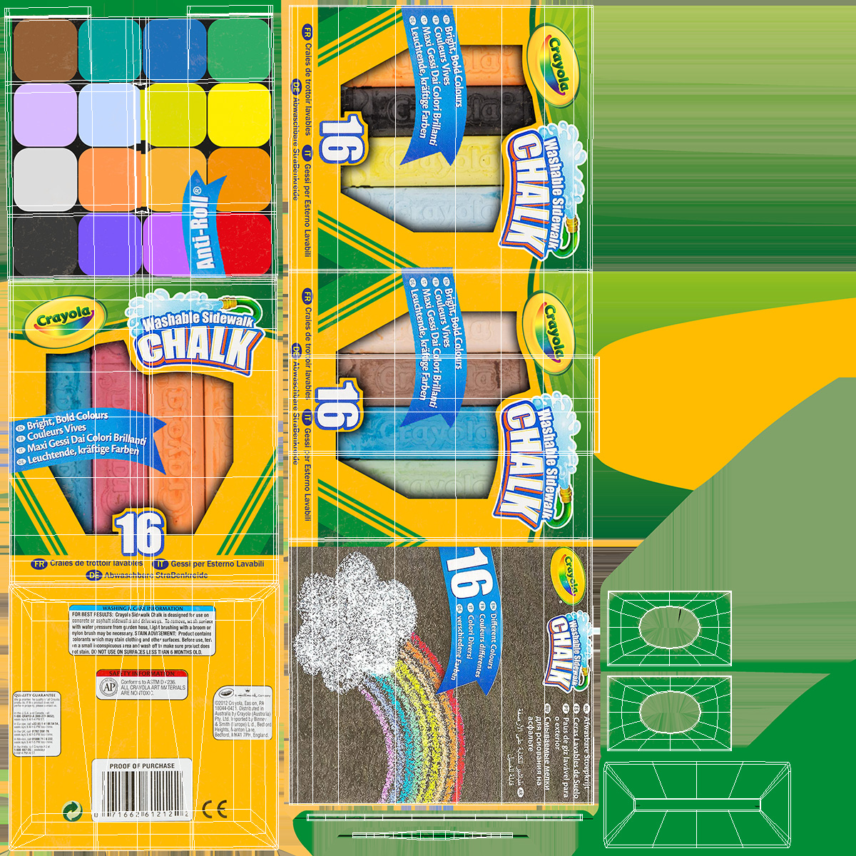 Bulk Sidewalk Chalk Crayola 3D