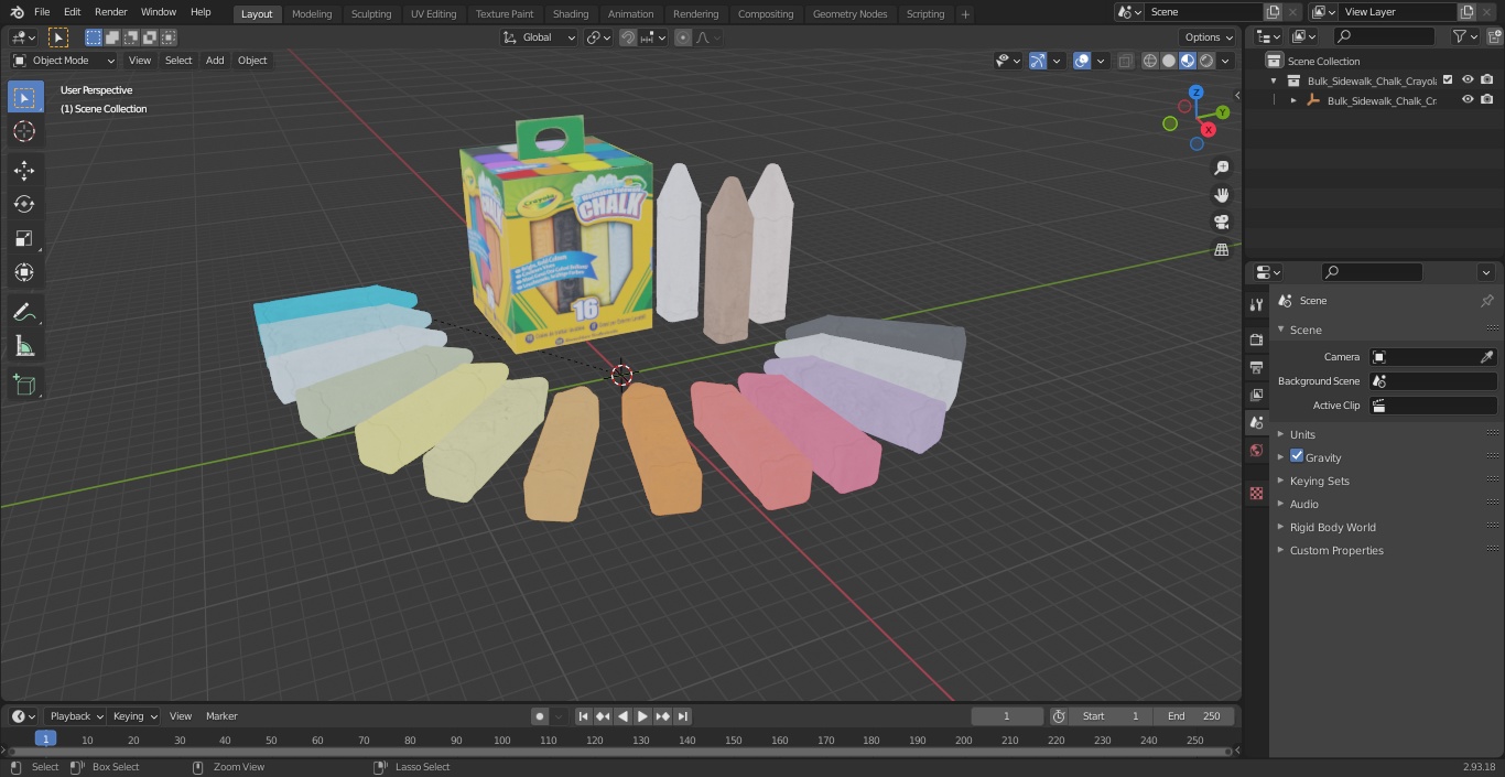 Bulk Sidewalk Chalk Crayola 3D