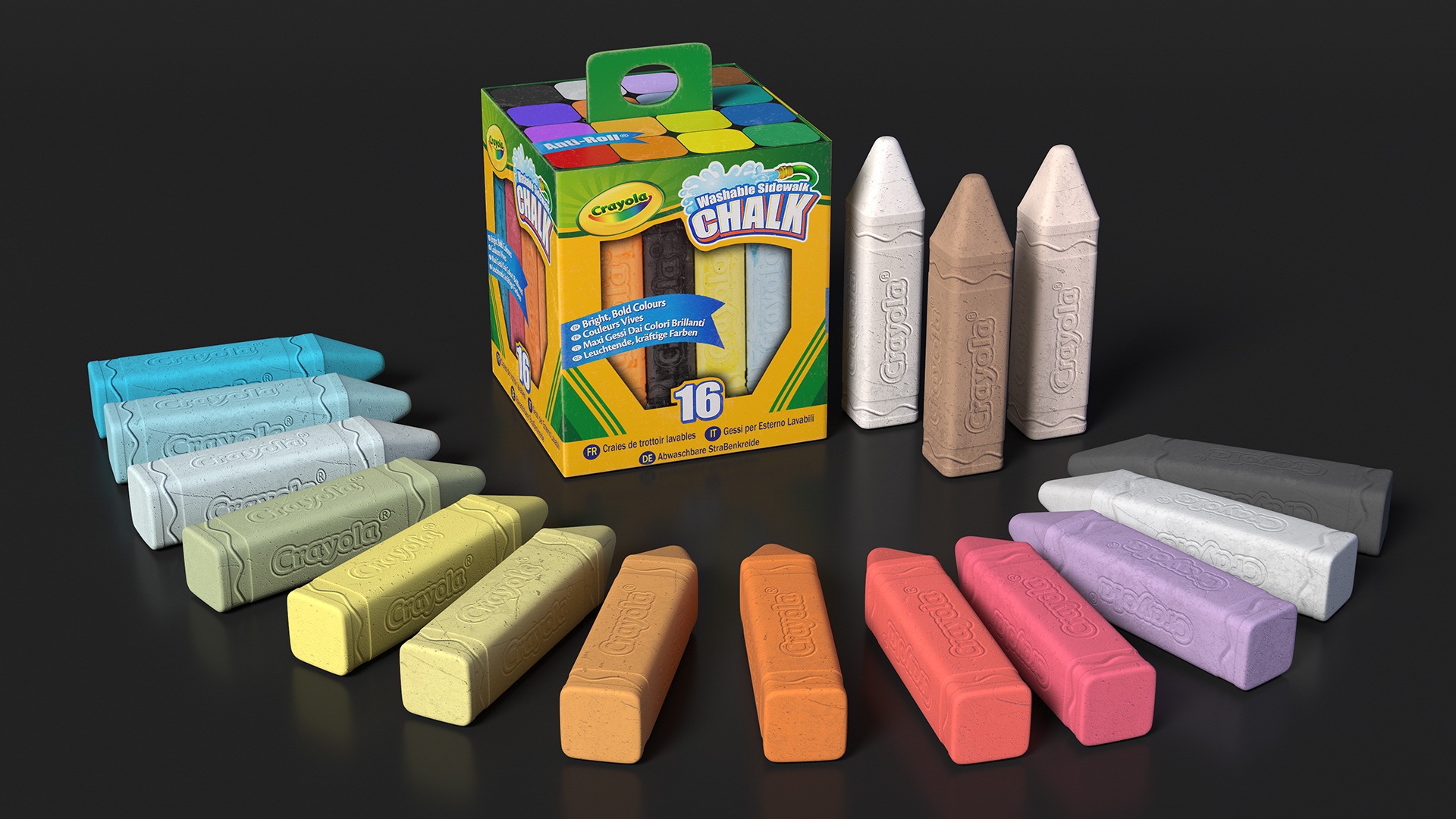 Bulk Sidewalk Chalk Crayola 3D