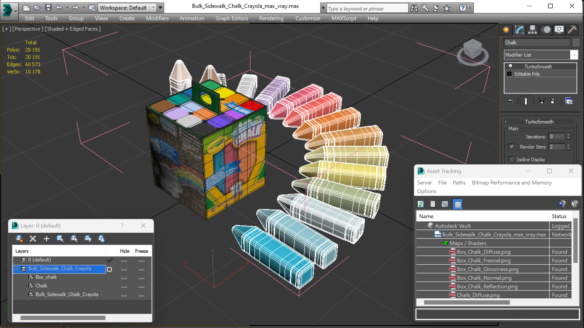 Bulk Sidewalk Chalk Crayola 3D