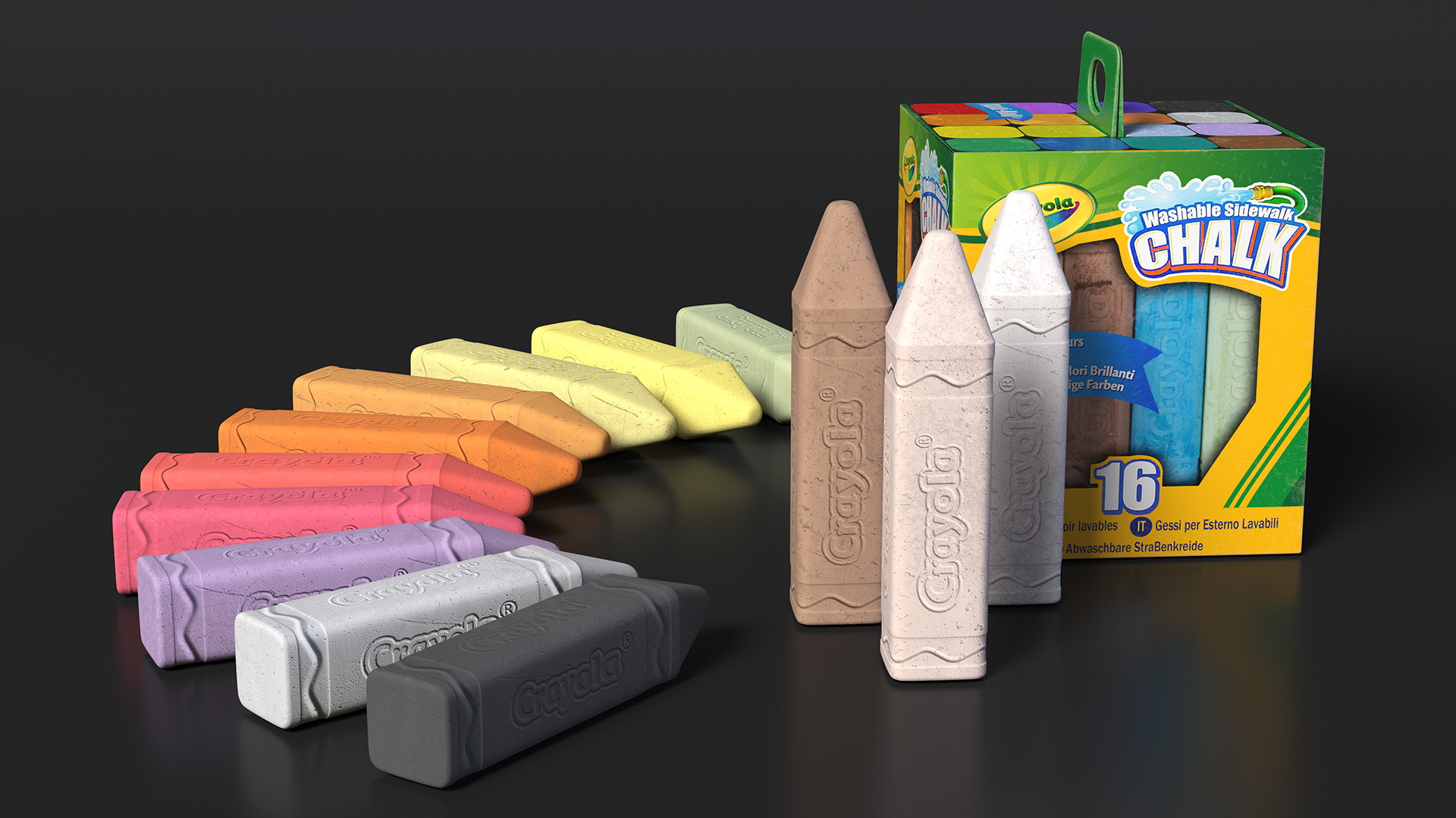 Bulk Sidewalk Chalk Crayola 3D