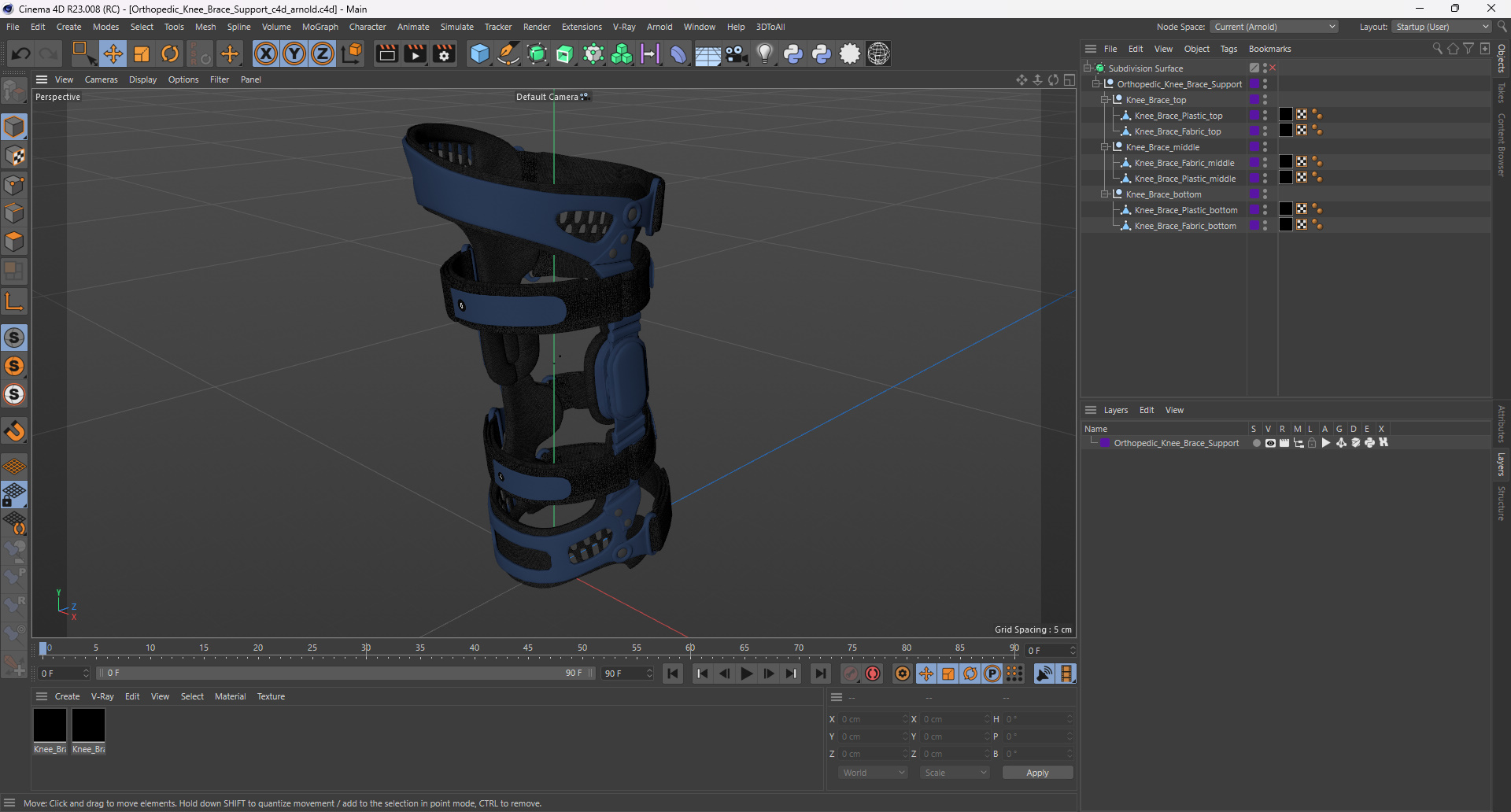 Orthopedic Knee Brace Support 3D model