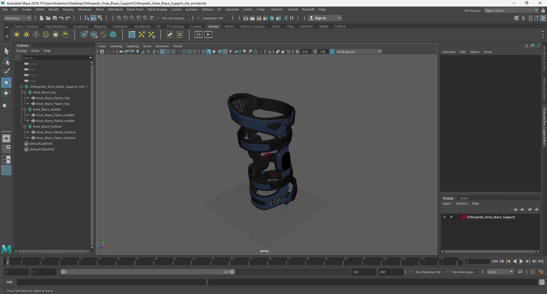 Orthopedic Knee Brace Support 3D model