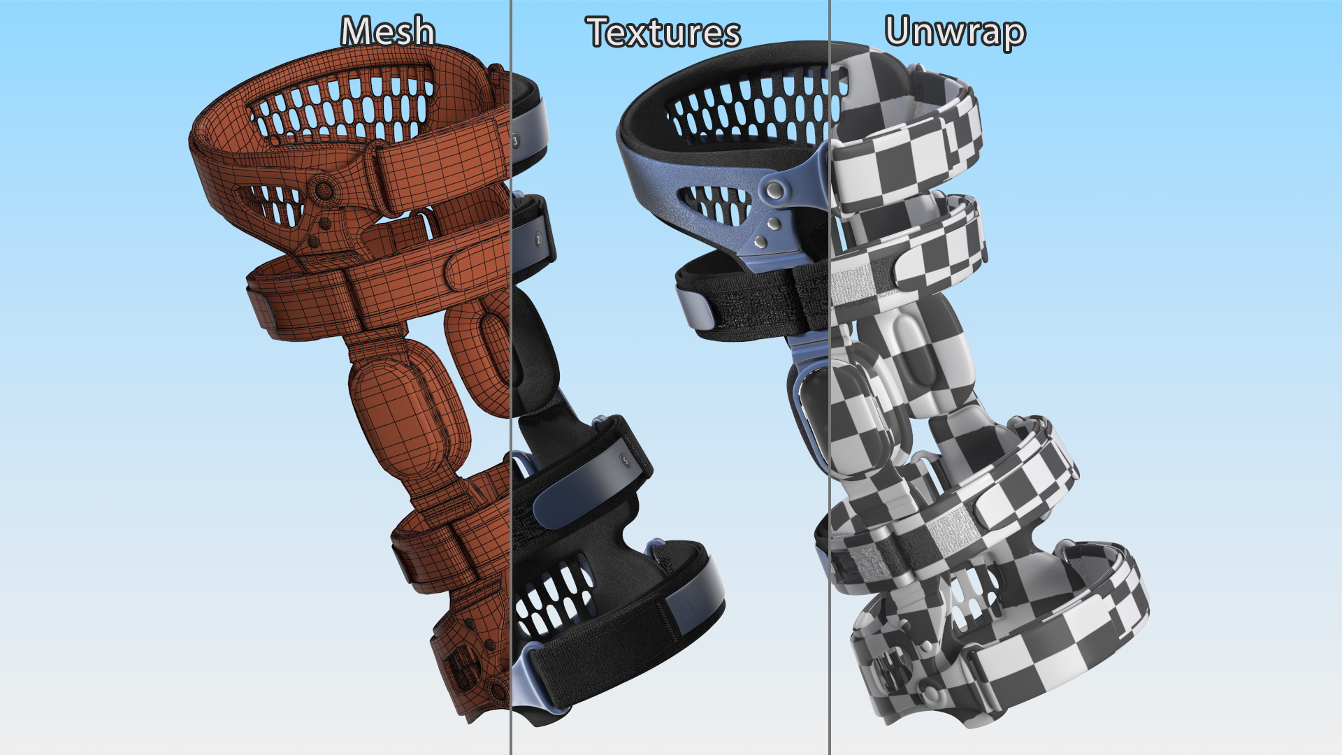 Orthopedic Knee Brace Support 3D model