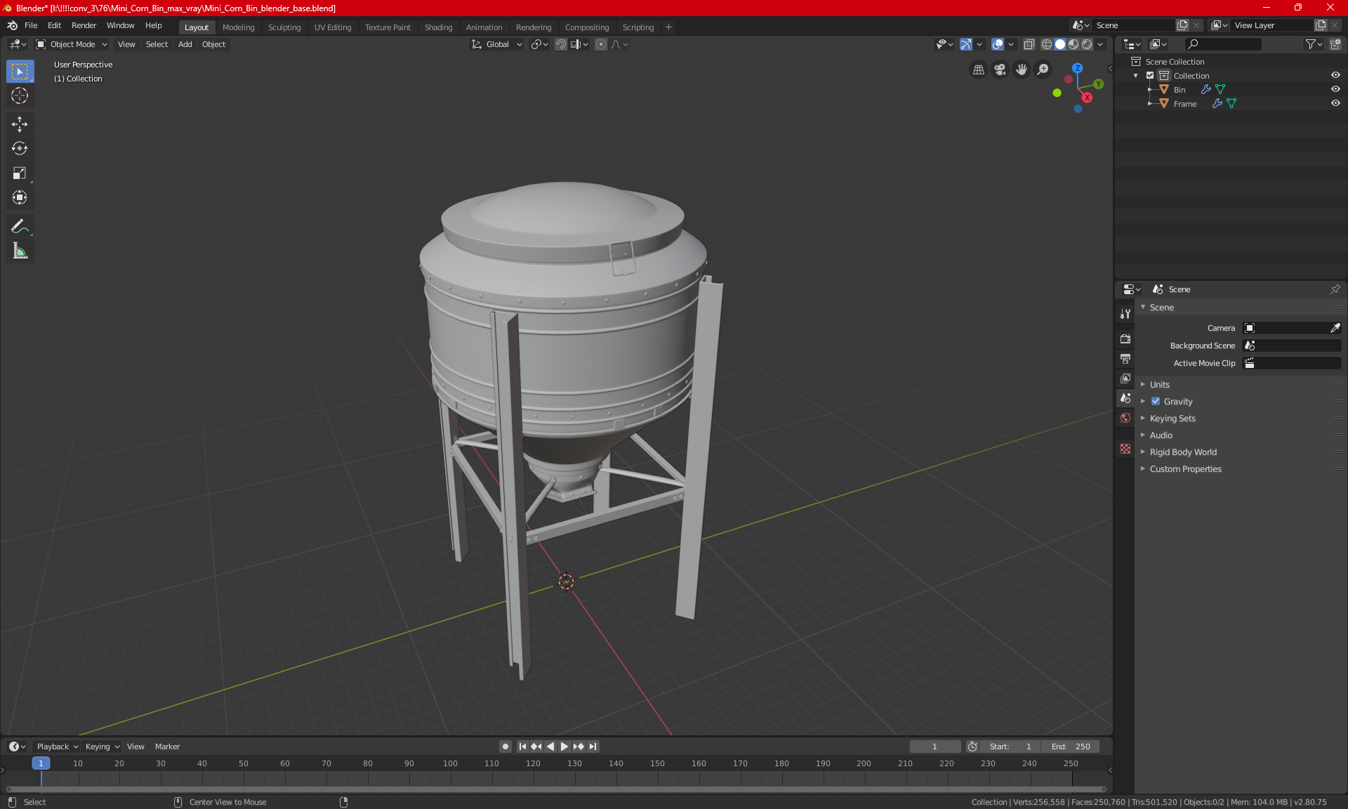 Mini Corn Bin SIOUX 3D model