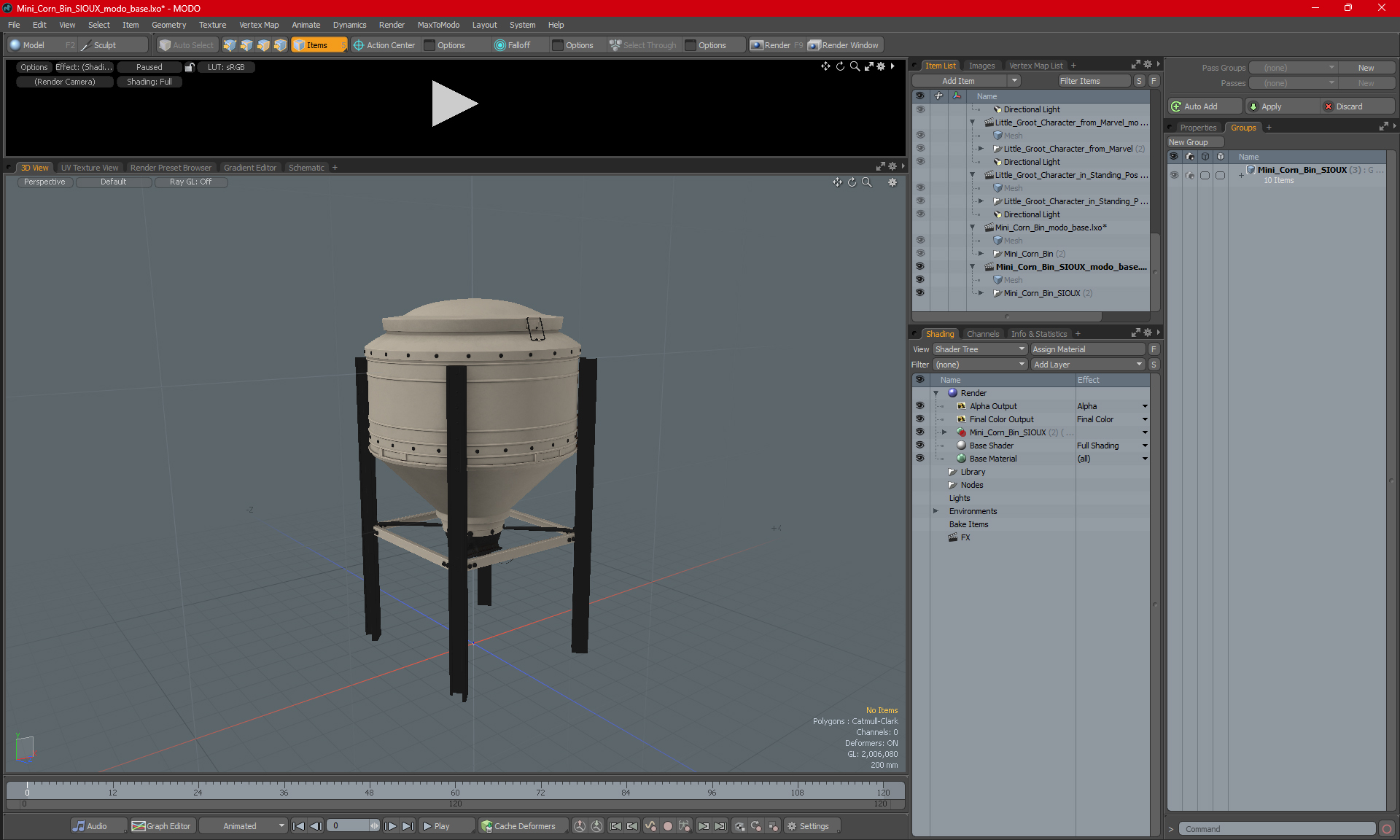Mini Corn Bin SIOUX 3D model