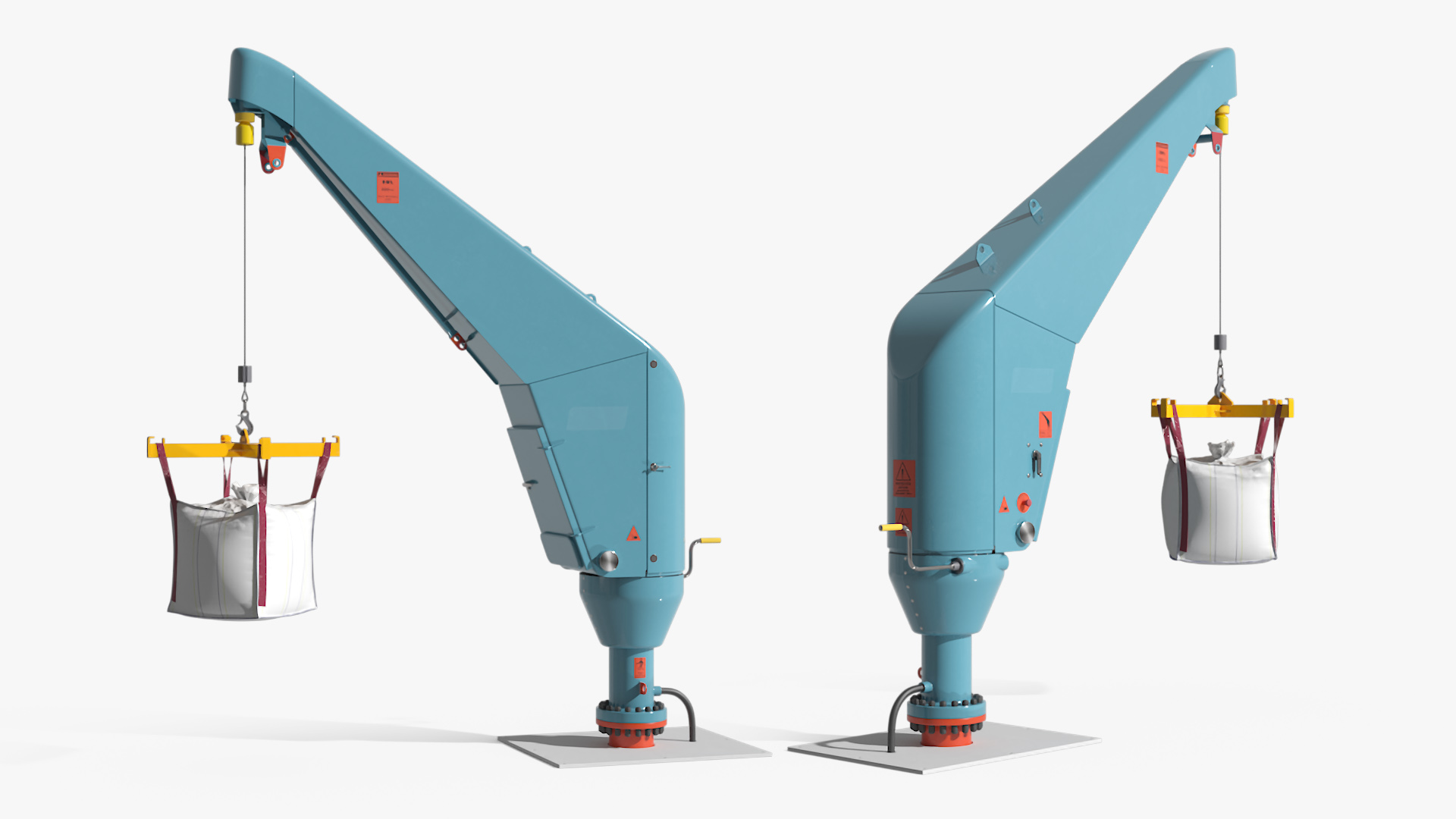 3D Lifting Crane with 1 Ton Bulk Bag model