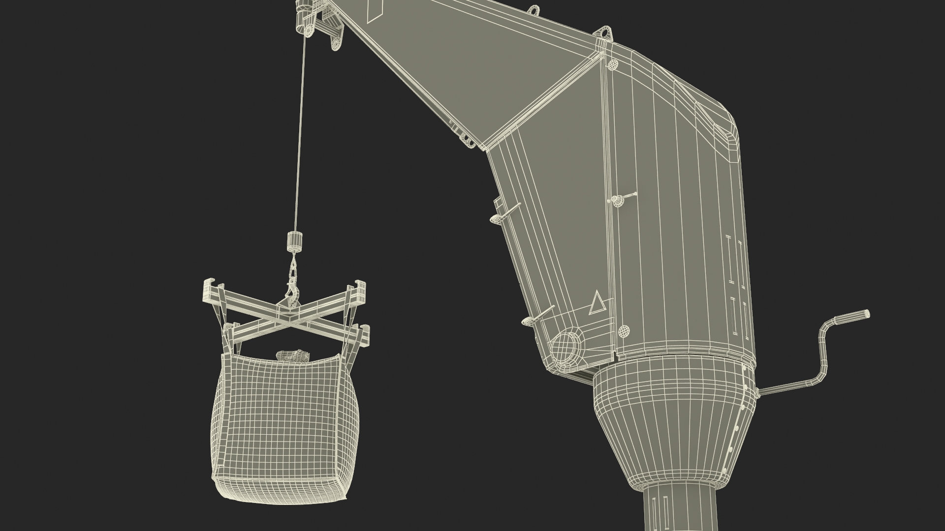 3D Lifting Crane with 1 Ton Bulk Bag model
