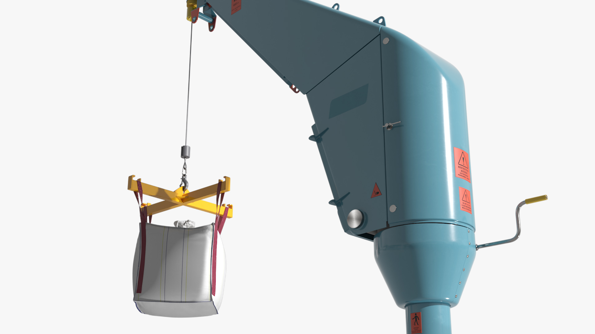 3D Lifting Crane with 1 Ton Bulk Bag model