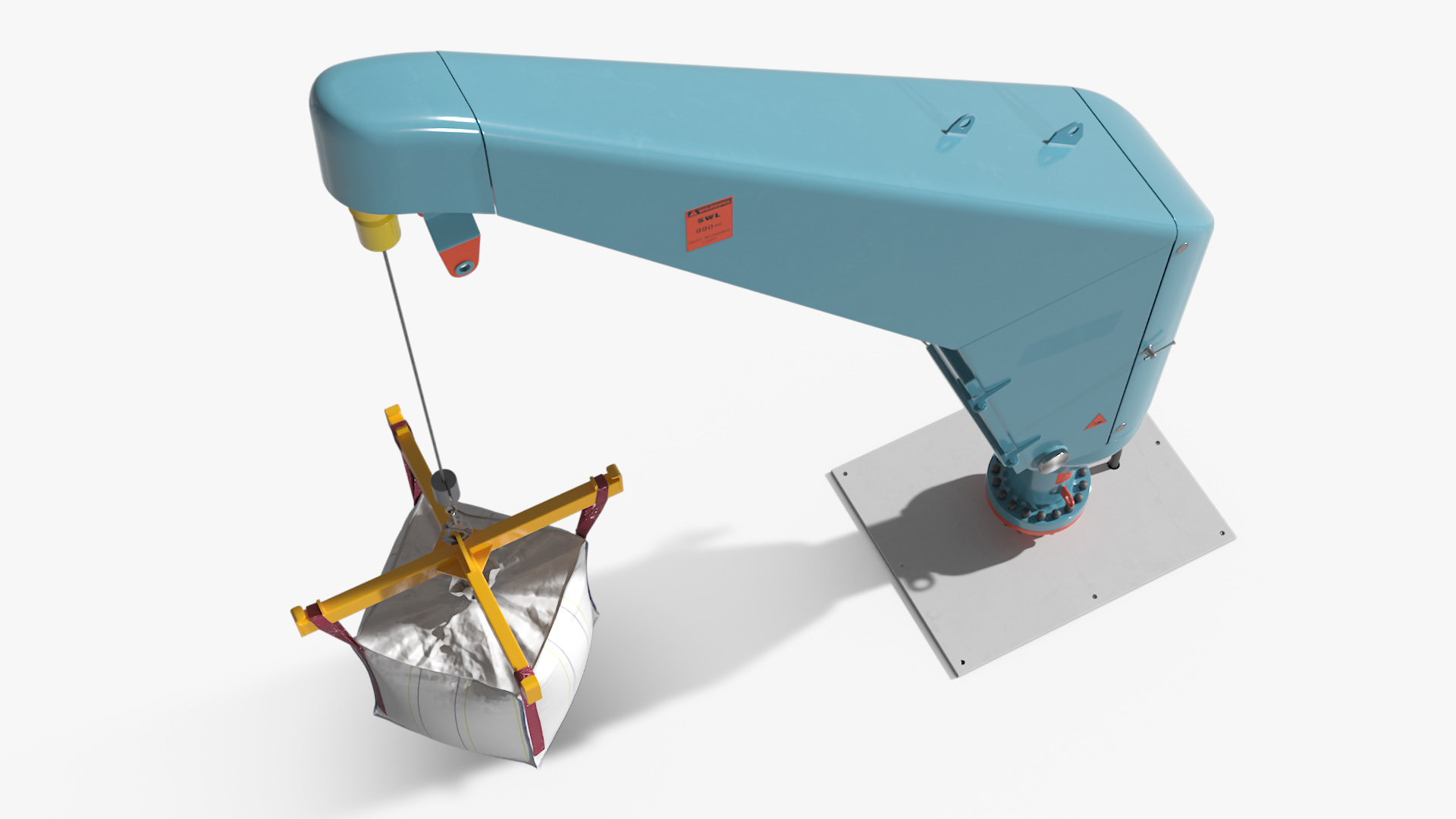 3D Lifting Crane with 1 Ton Bulk Bag model