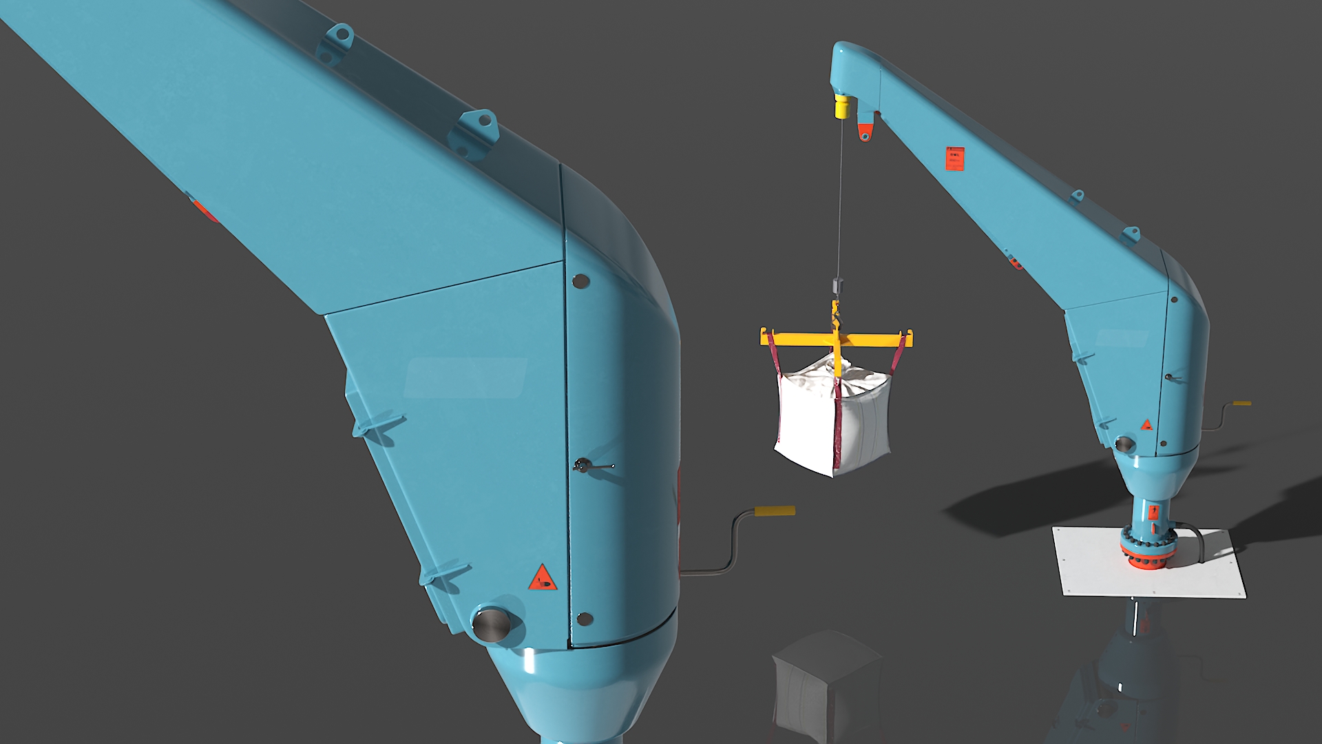 3D Lifting Crane with 1 Ton Bulk Bag model