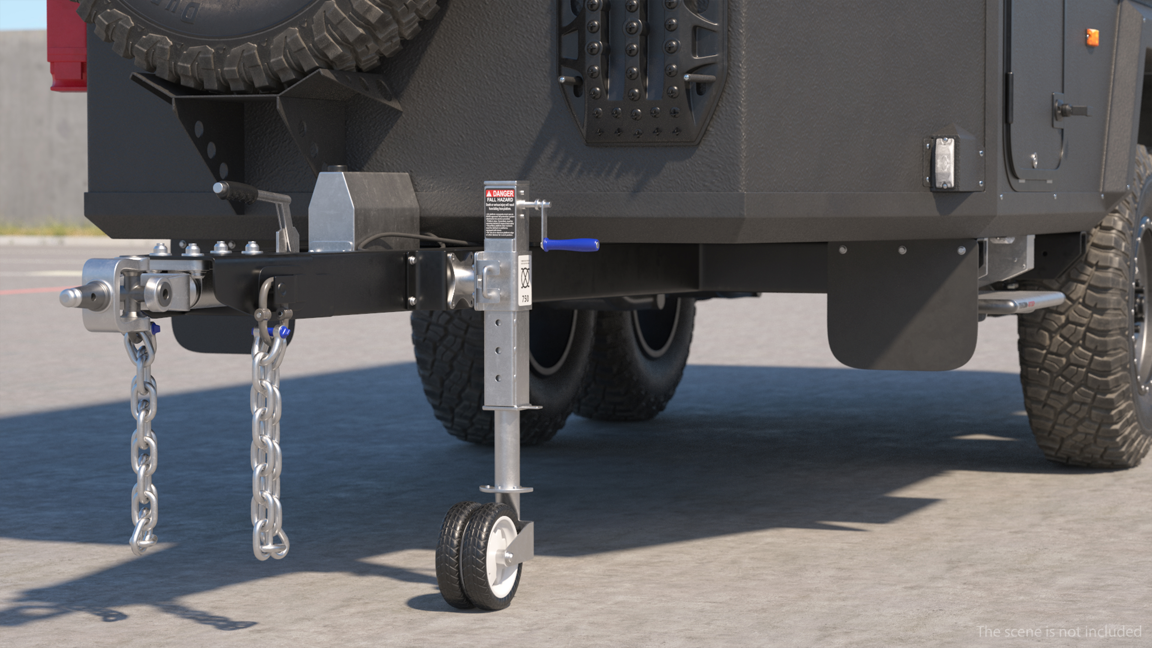 3D model Expedition Mobile Home Black Rigged