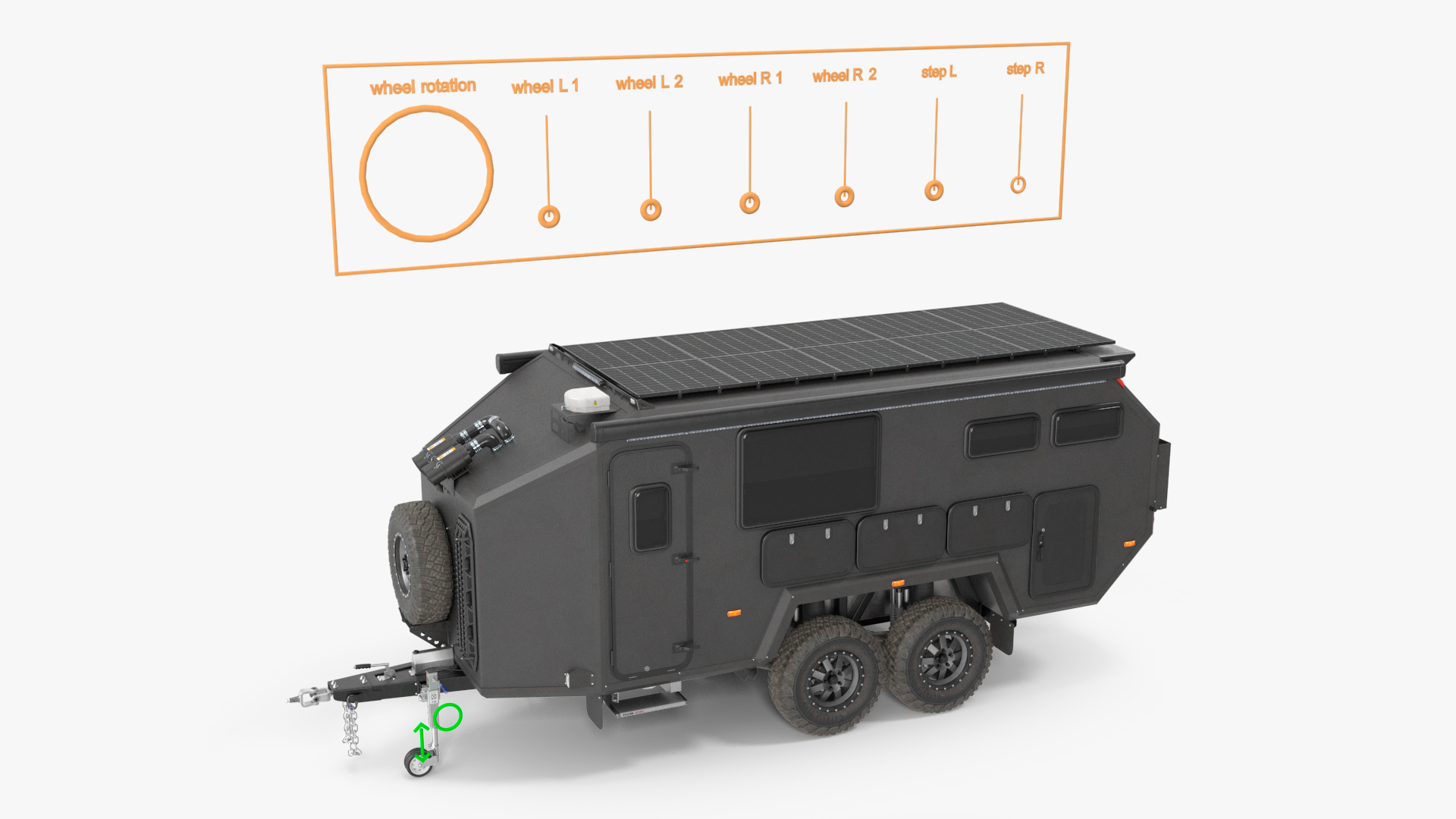 3D model Expedition Mobile Home Black Rigged
