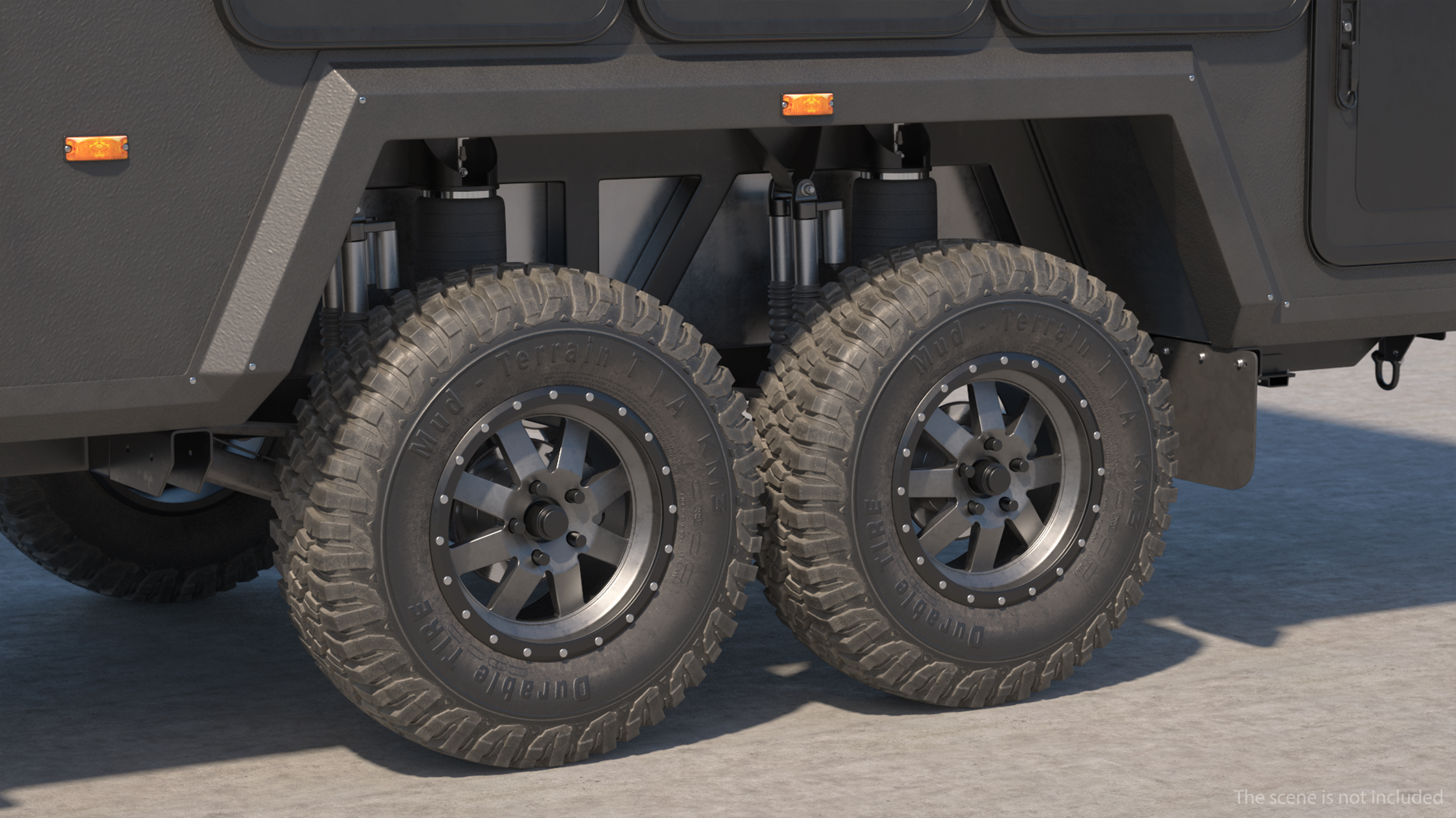3D model Expedition Mobile Home Black Rigged