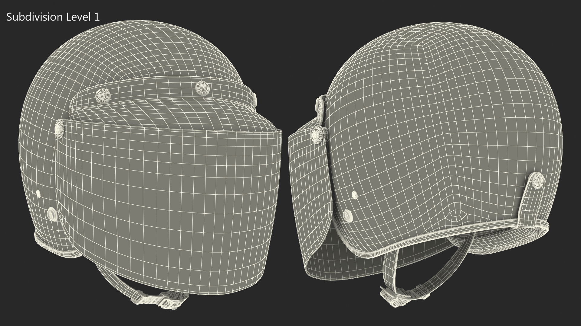 3D Motorcycle Helmet with Visor model