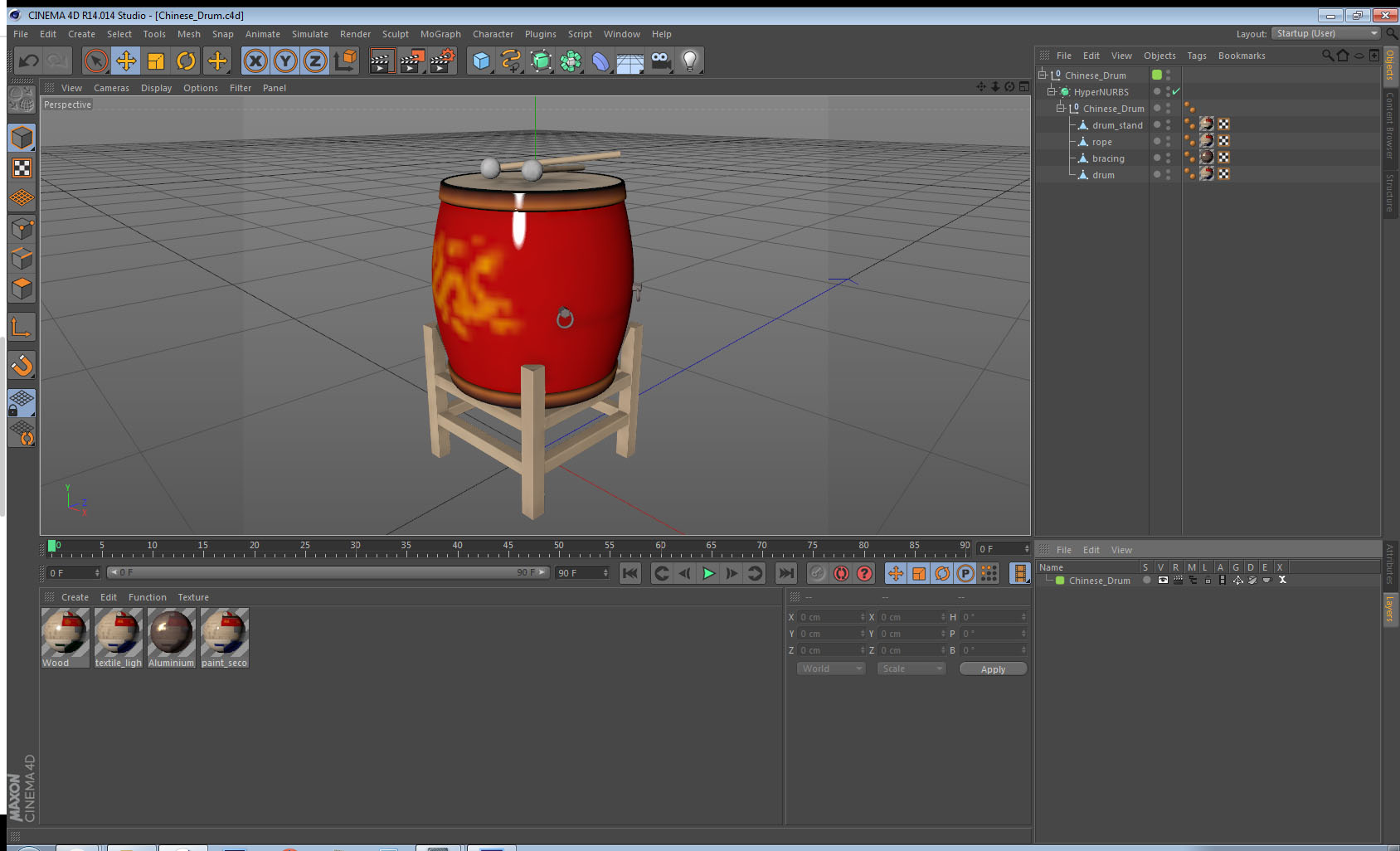 Chinese Drum 3D