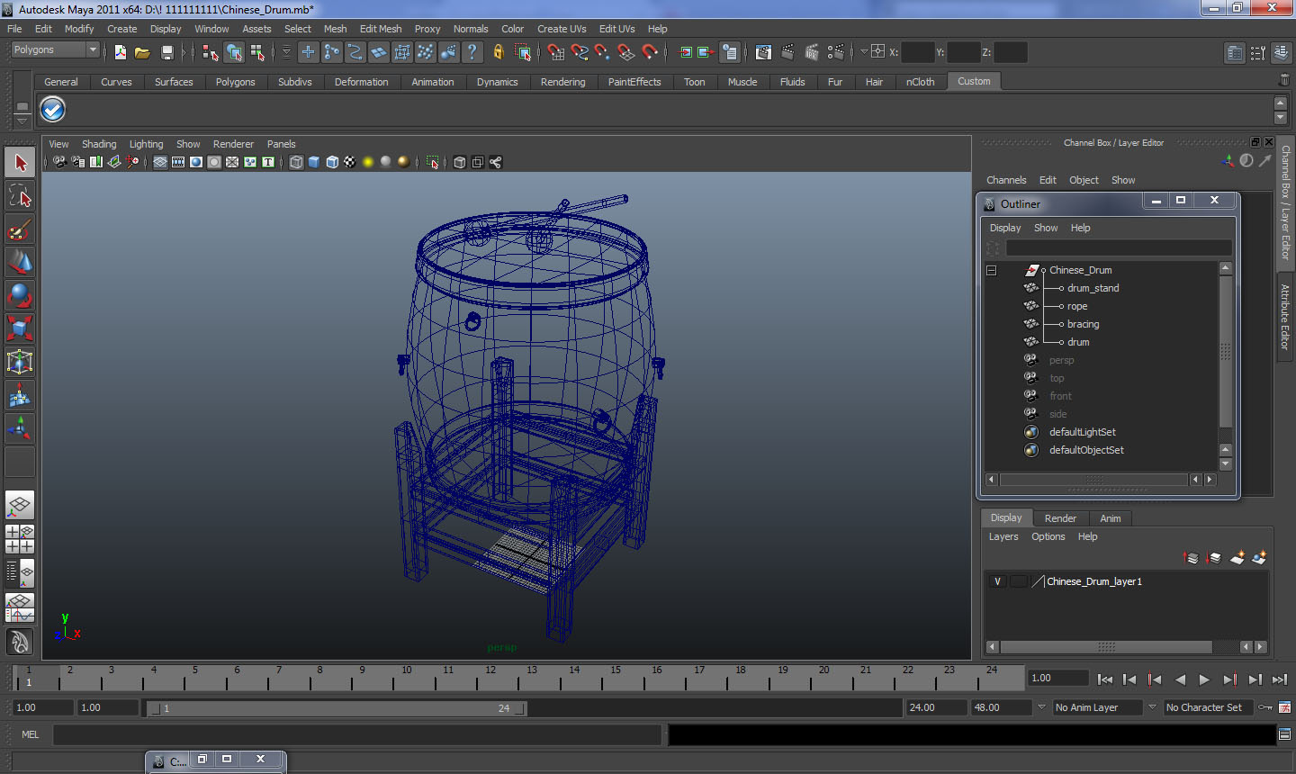 Chinese Drum 3D