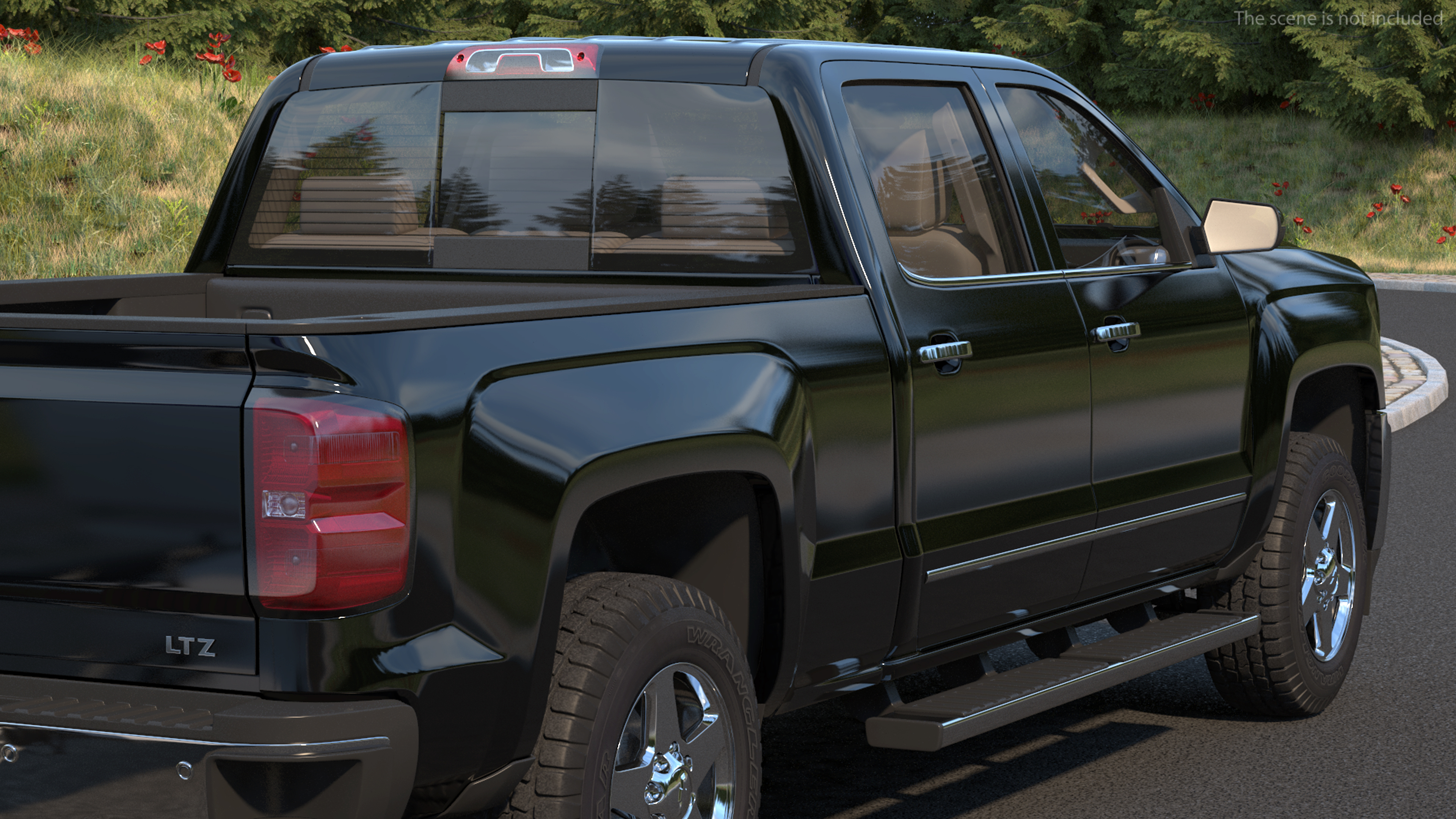 3D Chevrolet Silverado with Hobby Caravan model