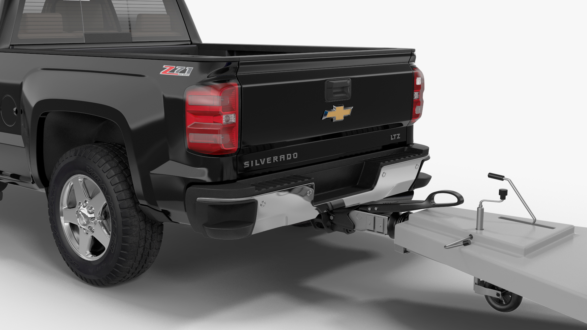 3D Chevrolet Silverado with Hobby Caravan model