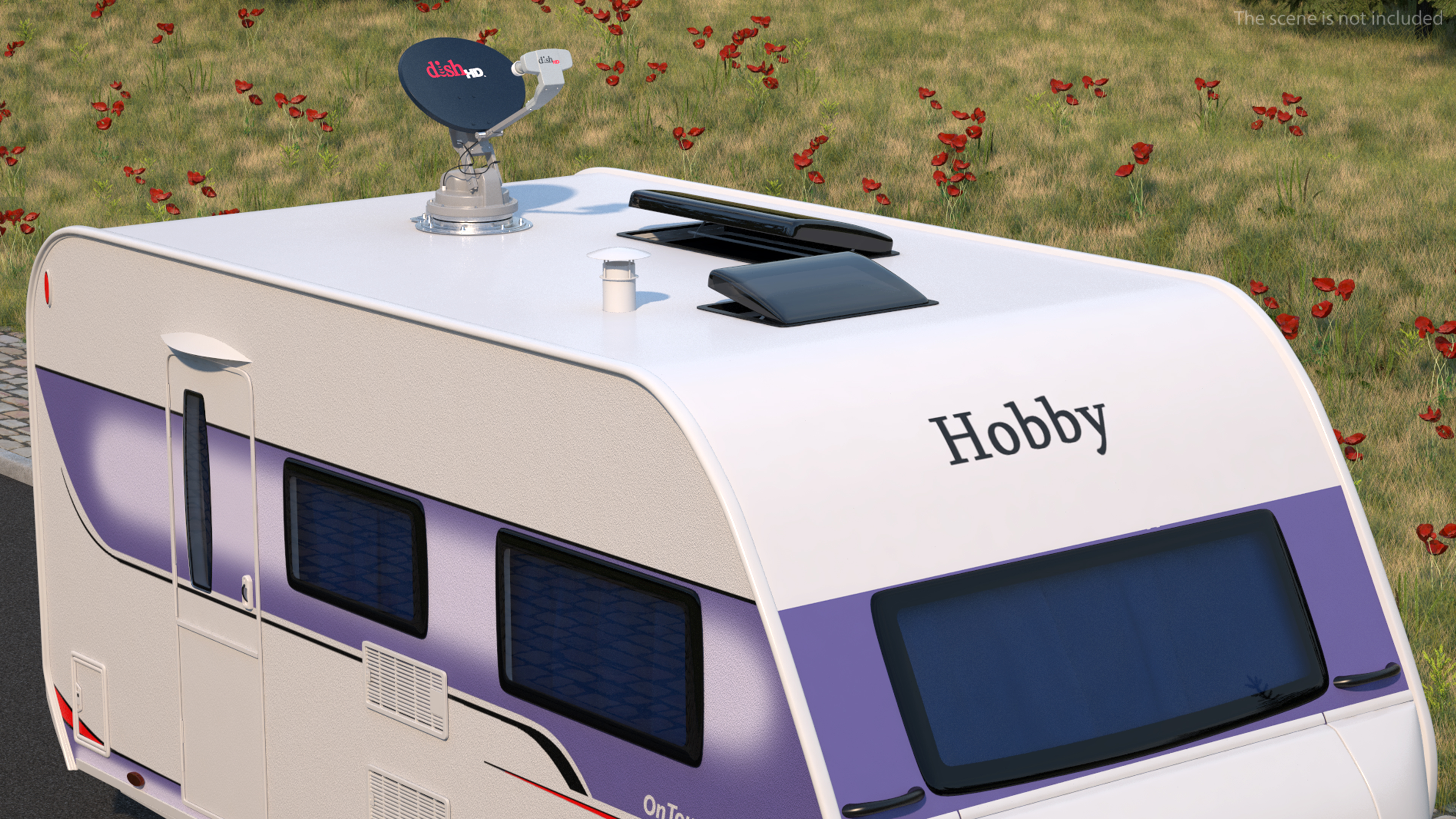3D Chevrolet Silverado with Hobby Caravan model
