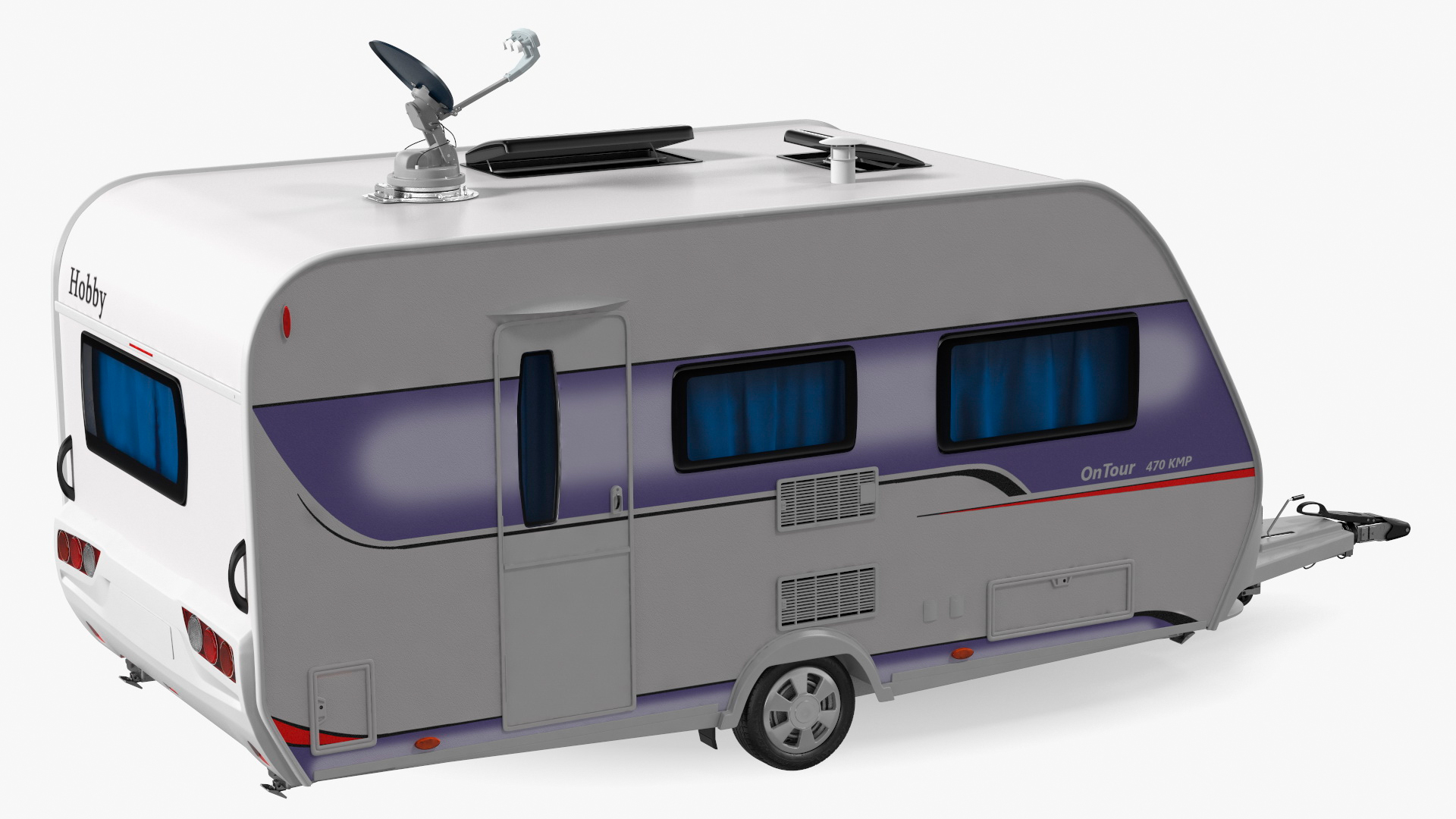 3D Chevrolet Silverado with Hobby Caravan model