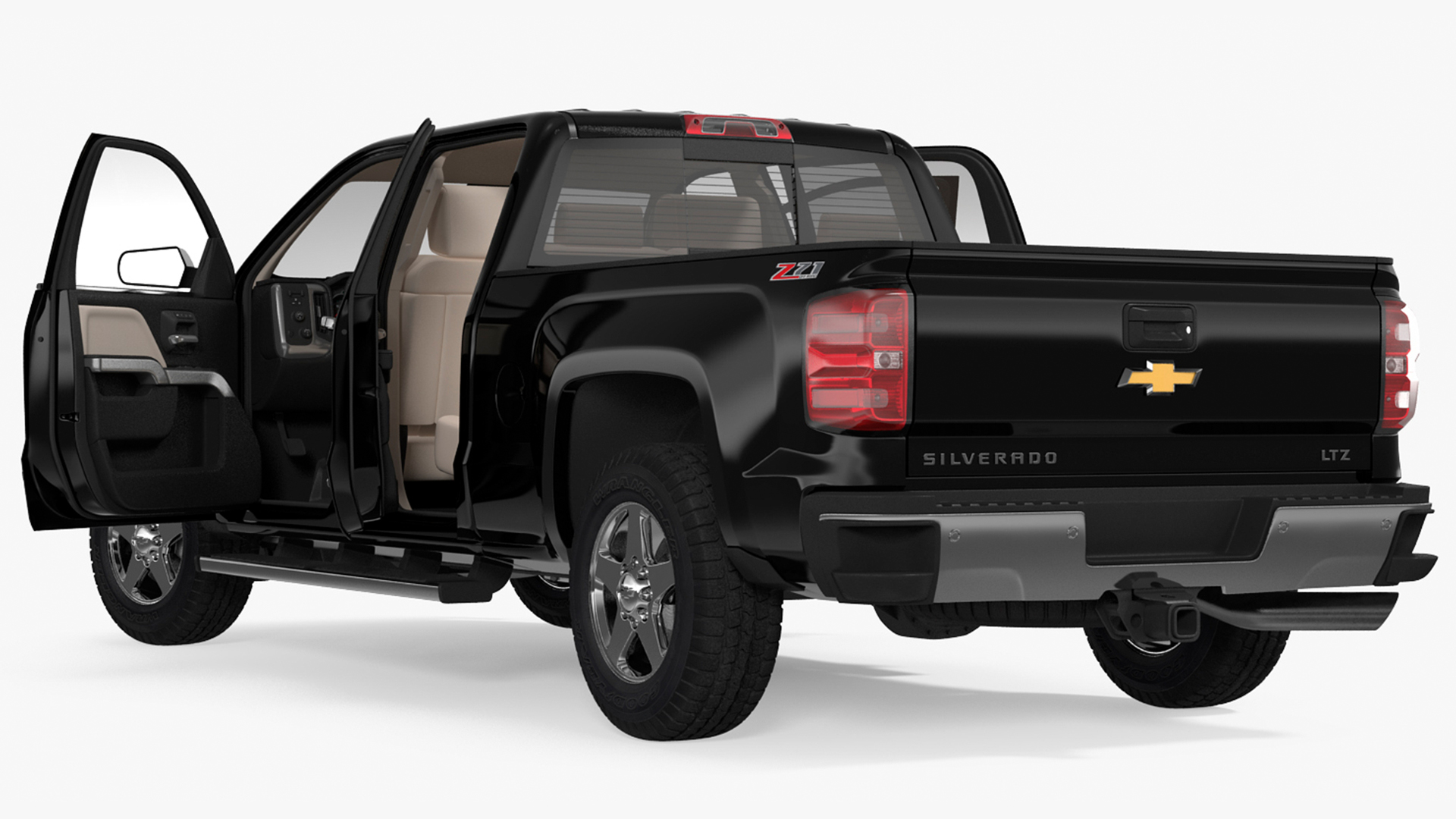 3D Chevrolet Silverado with Hobby Caravan model
