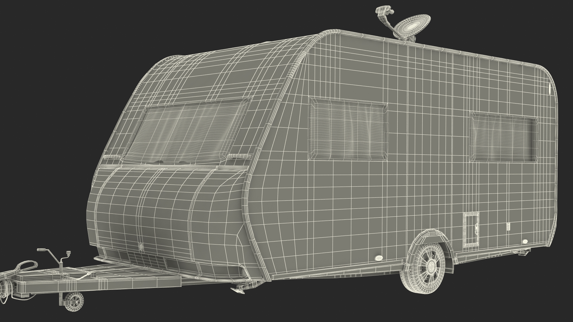 3D Chevrolet Silverado with Hobby Caravan model