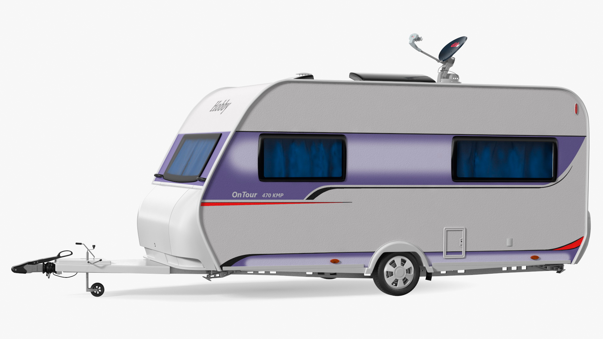 3D Chevrolet Silverado with Hobby Caravan model