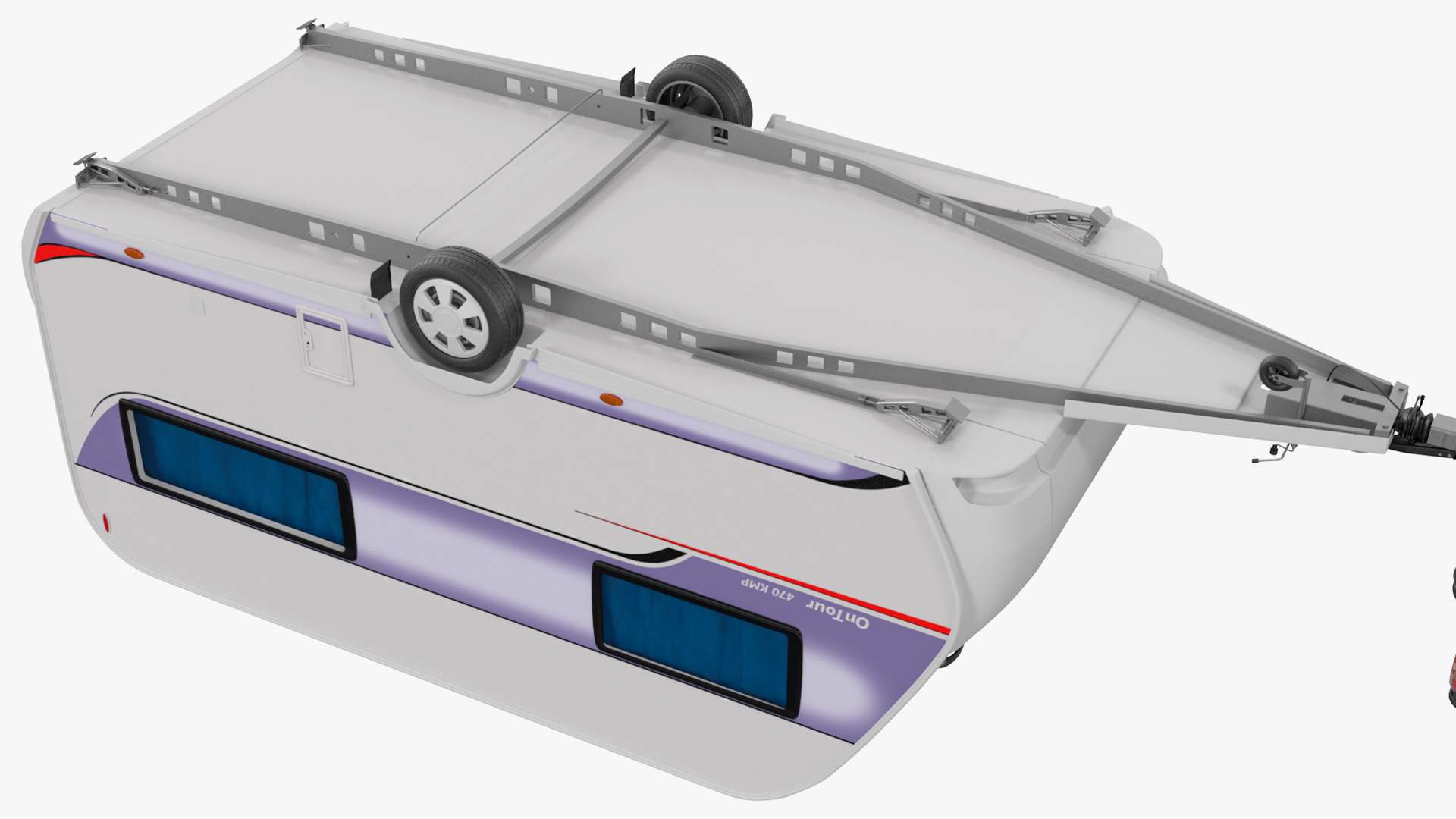 3D Chevrolet Silverado with Hobby Caravan model