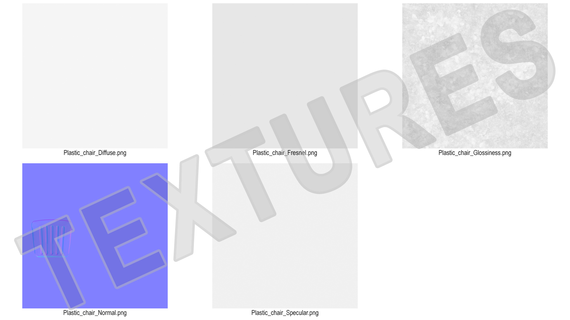 Plastic chair white 3D model